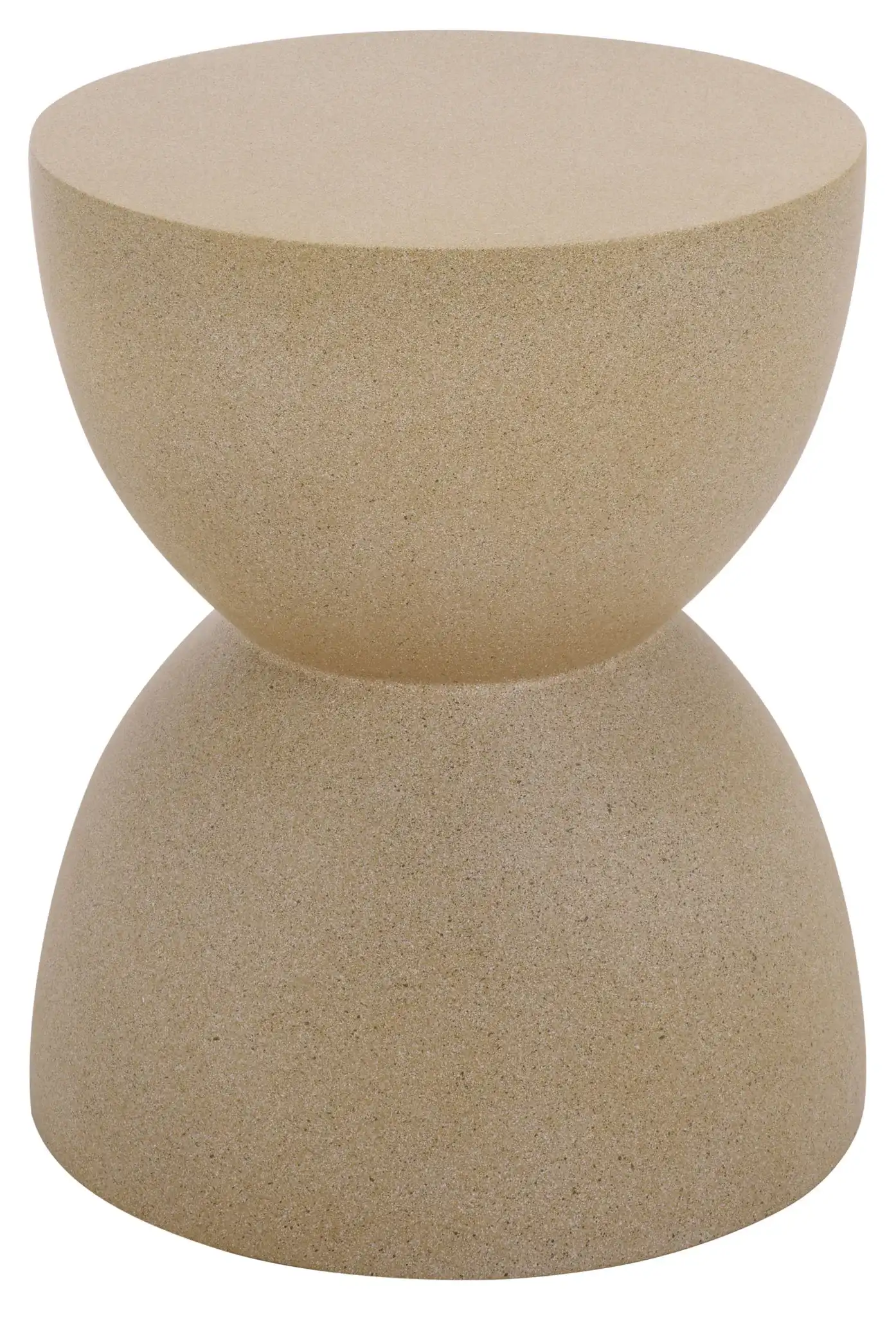 Tina Hourglass Accent Table in Beige