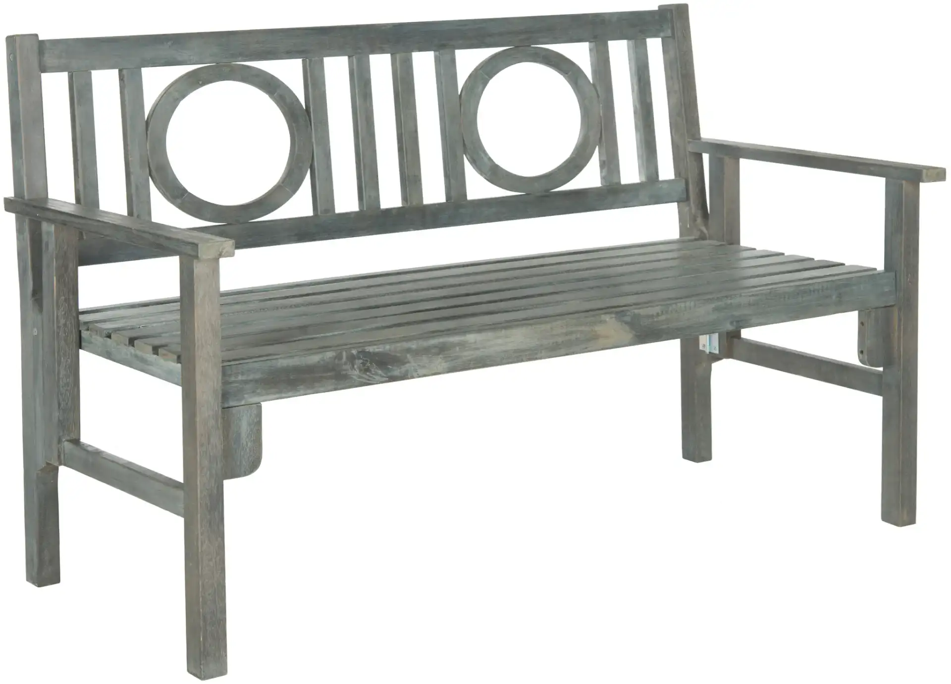 Piedmont Folding Bench in Ash Gray, detail view