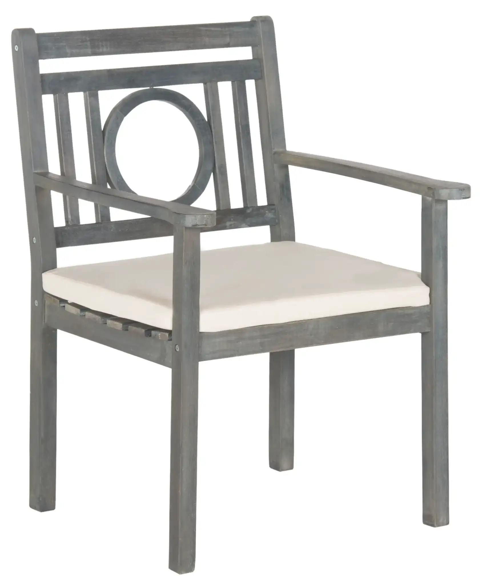 Montclair Five-Piece Dining Set in Ash Gray / Beige, detail view