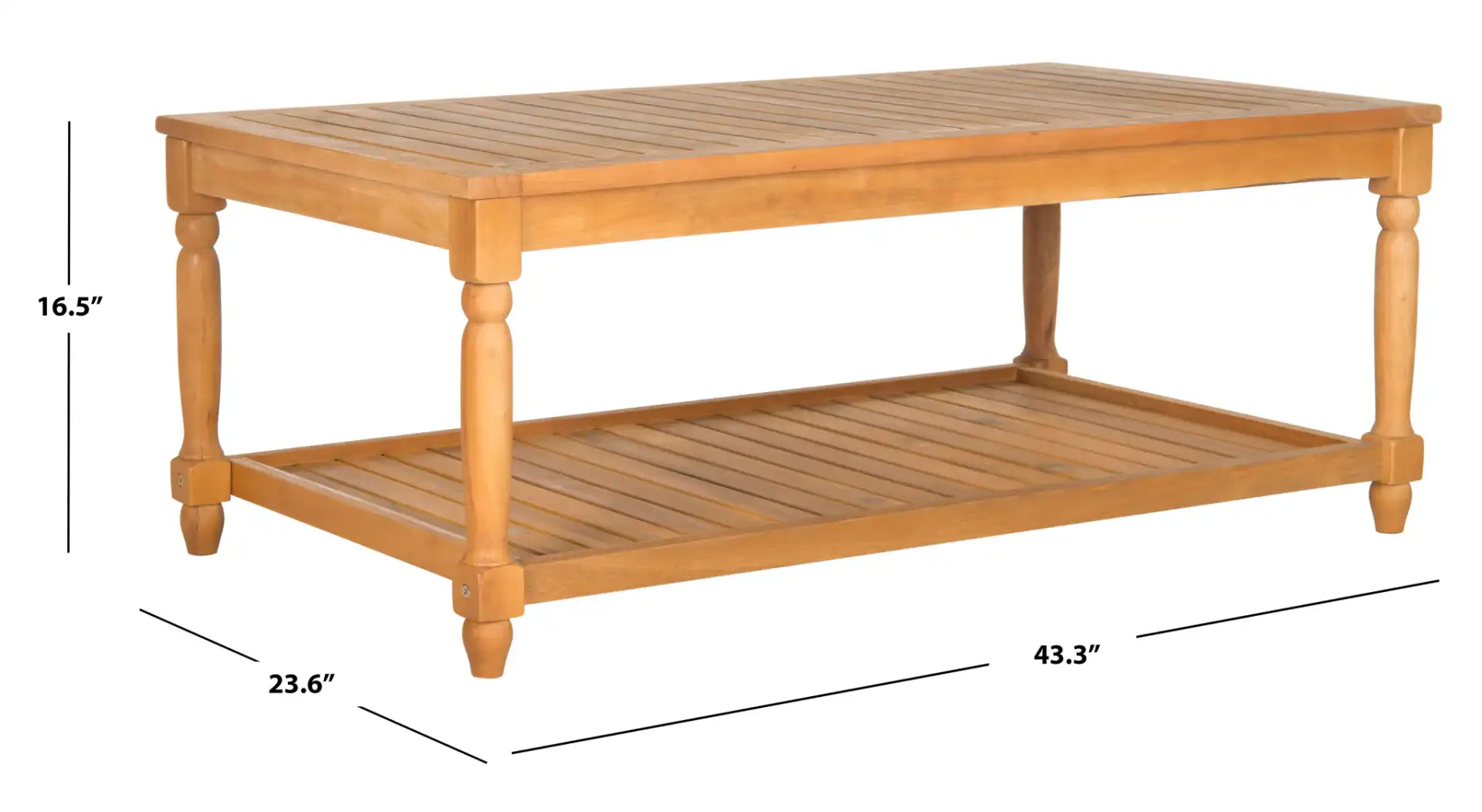Oakley Coffee Table in Natural, detail view