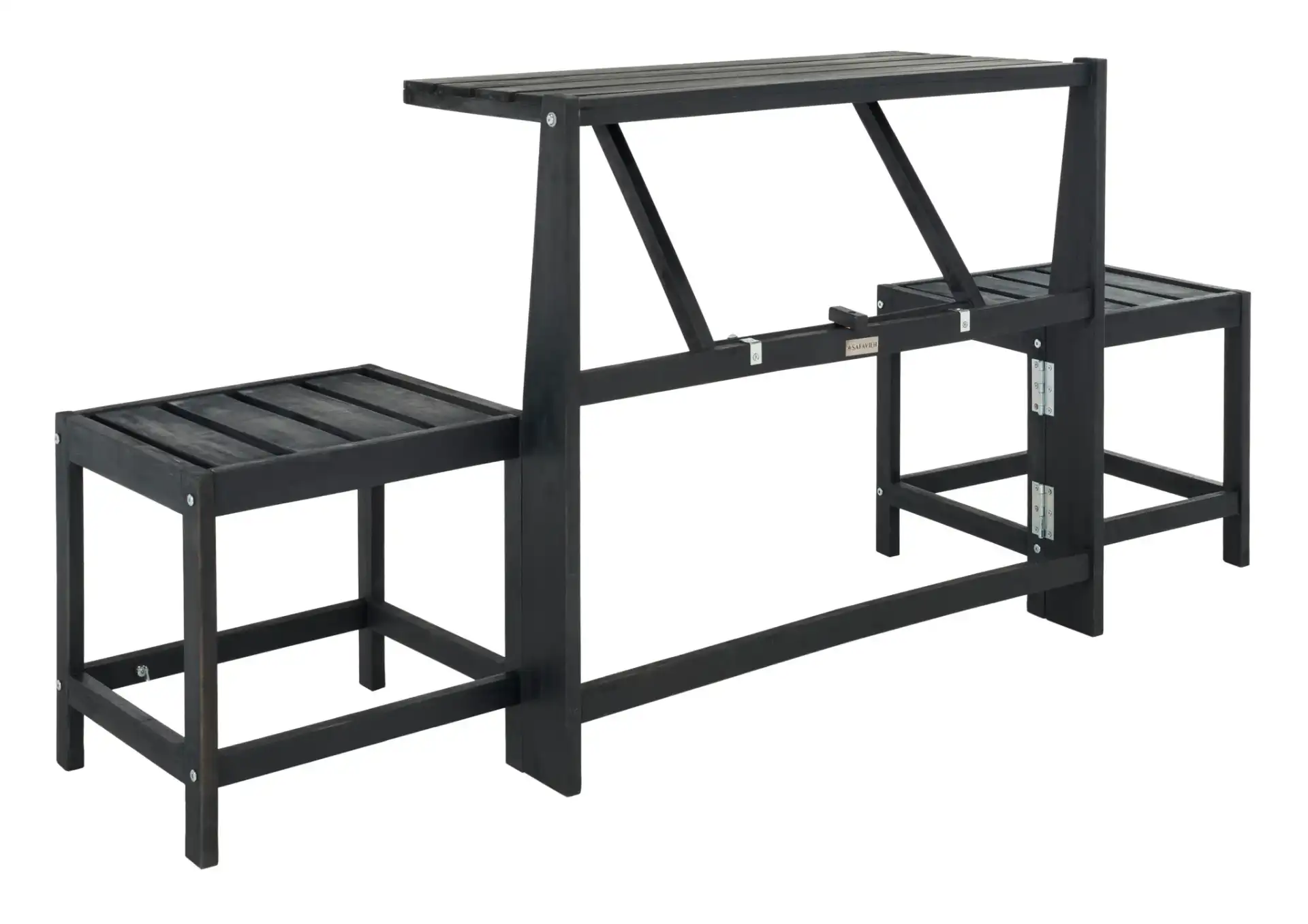 Belamy Transformer Bench in Dark Slate Gray, detail view