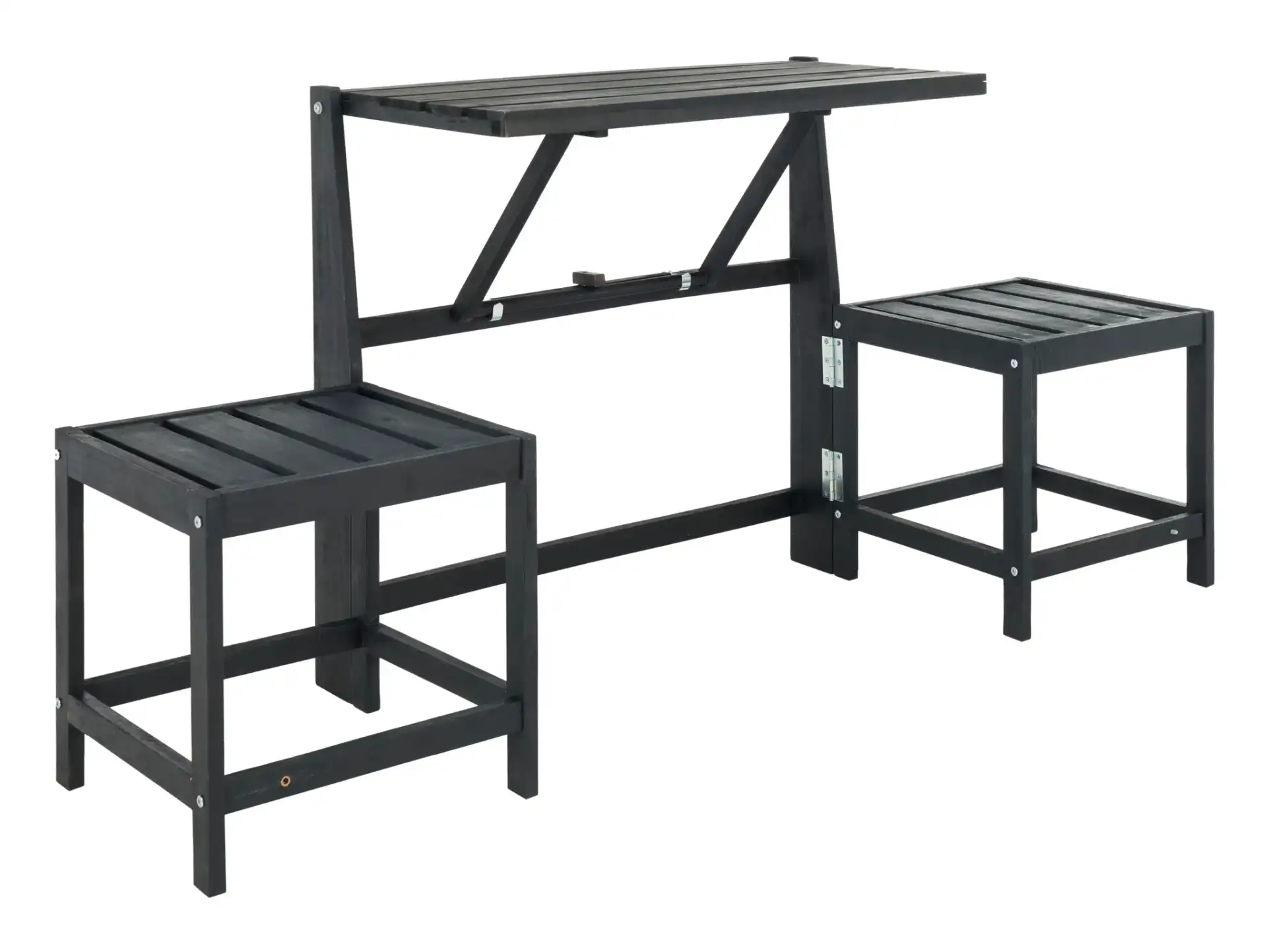 Belamy Transformer Bench in Dark Slate Gray, detail view