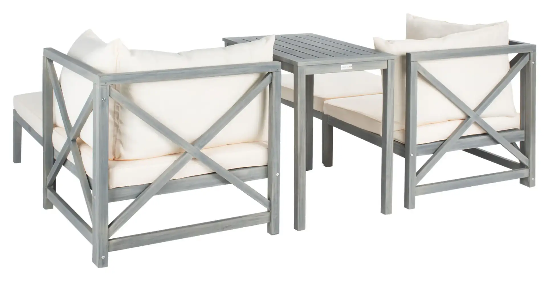 Ronson Five-Piece Sectional Set in Ash Gray / Beige, detail view