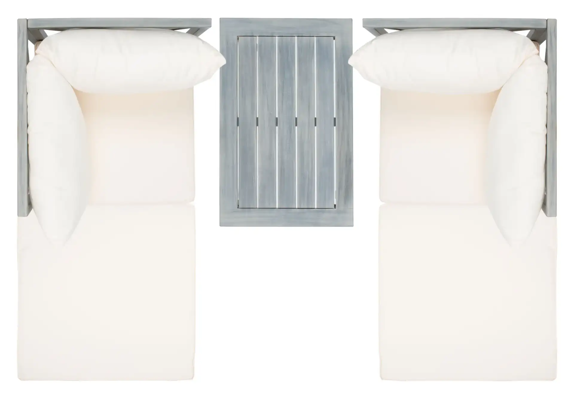 Ronson Five-Piece Sectional Set in Ash Gray / Beige, detail view