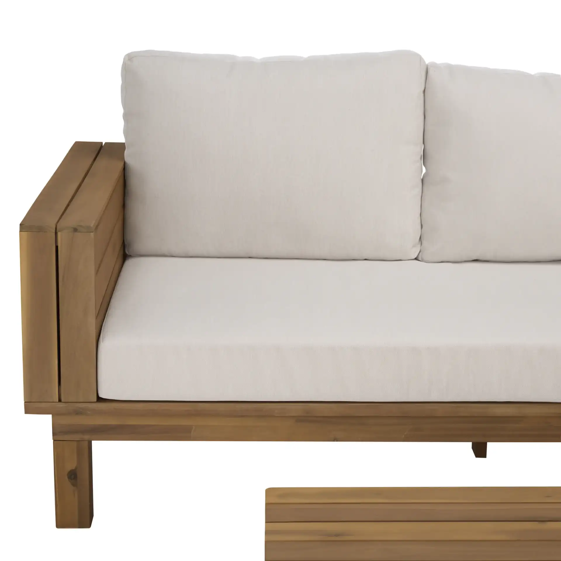 Napoli Sofa in Oak / Cream in a styled room
