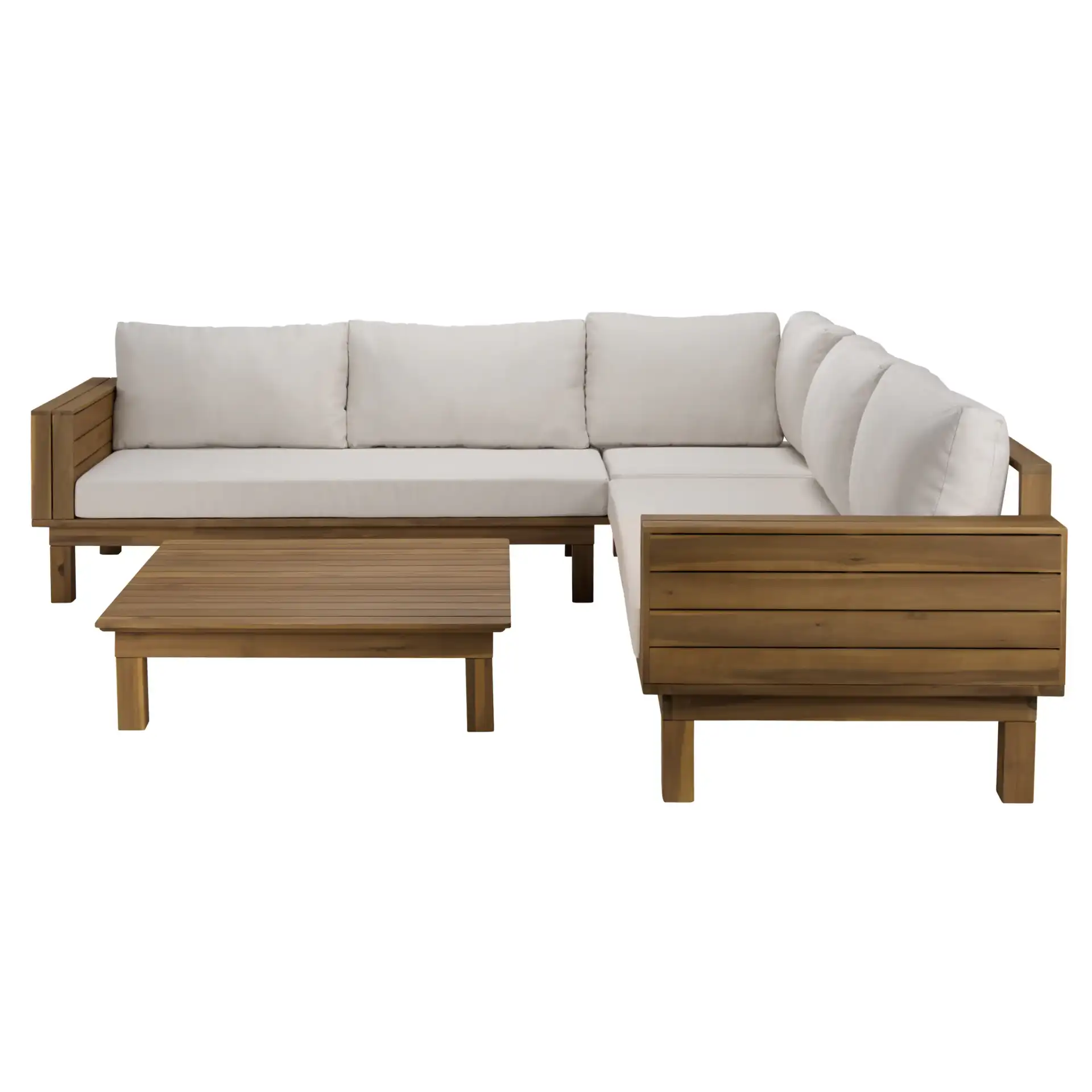 Napoli Sofa in Oak / Cream, detail view