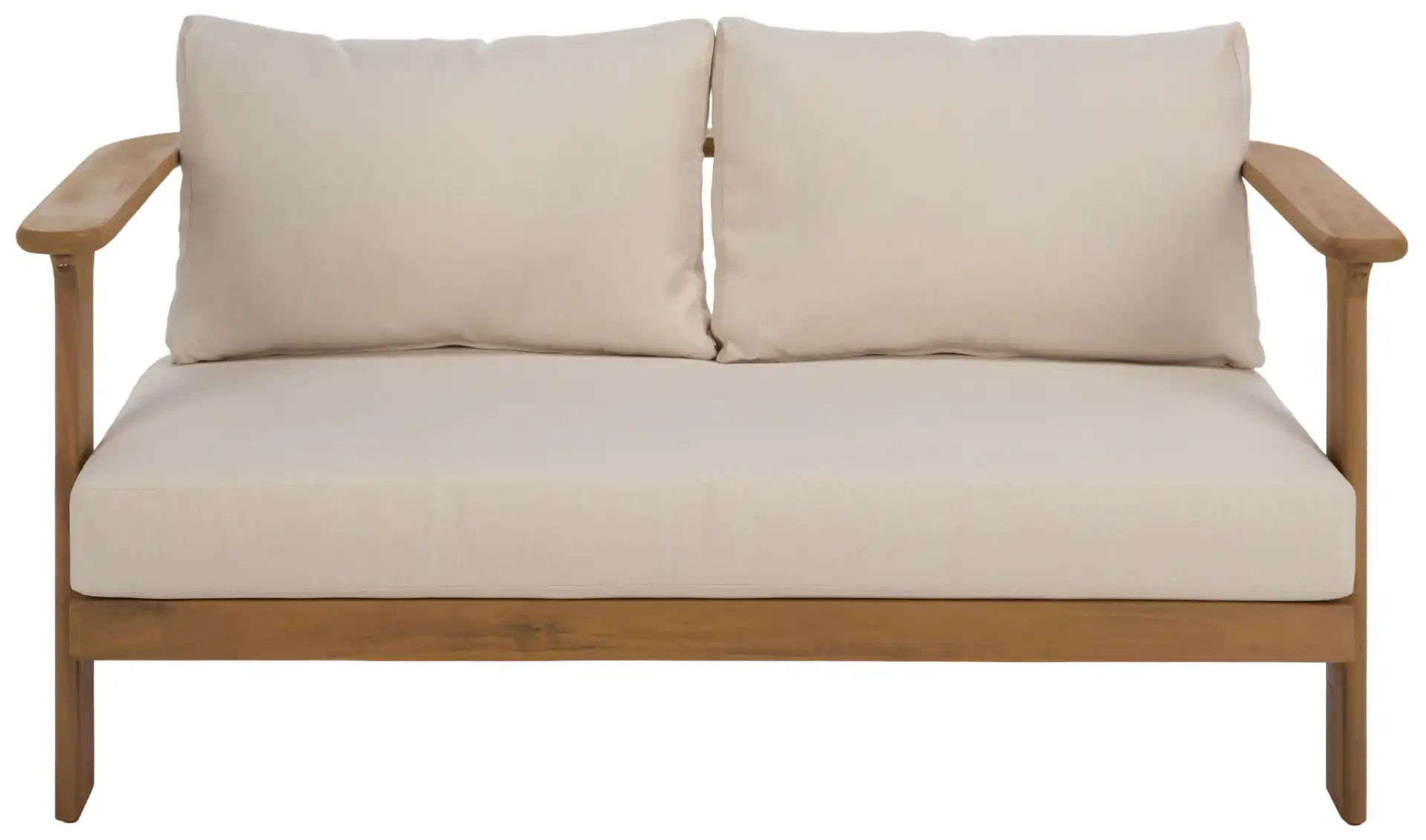 Solary Loveseat in Oak / Cream