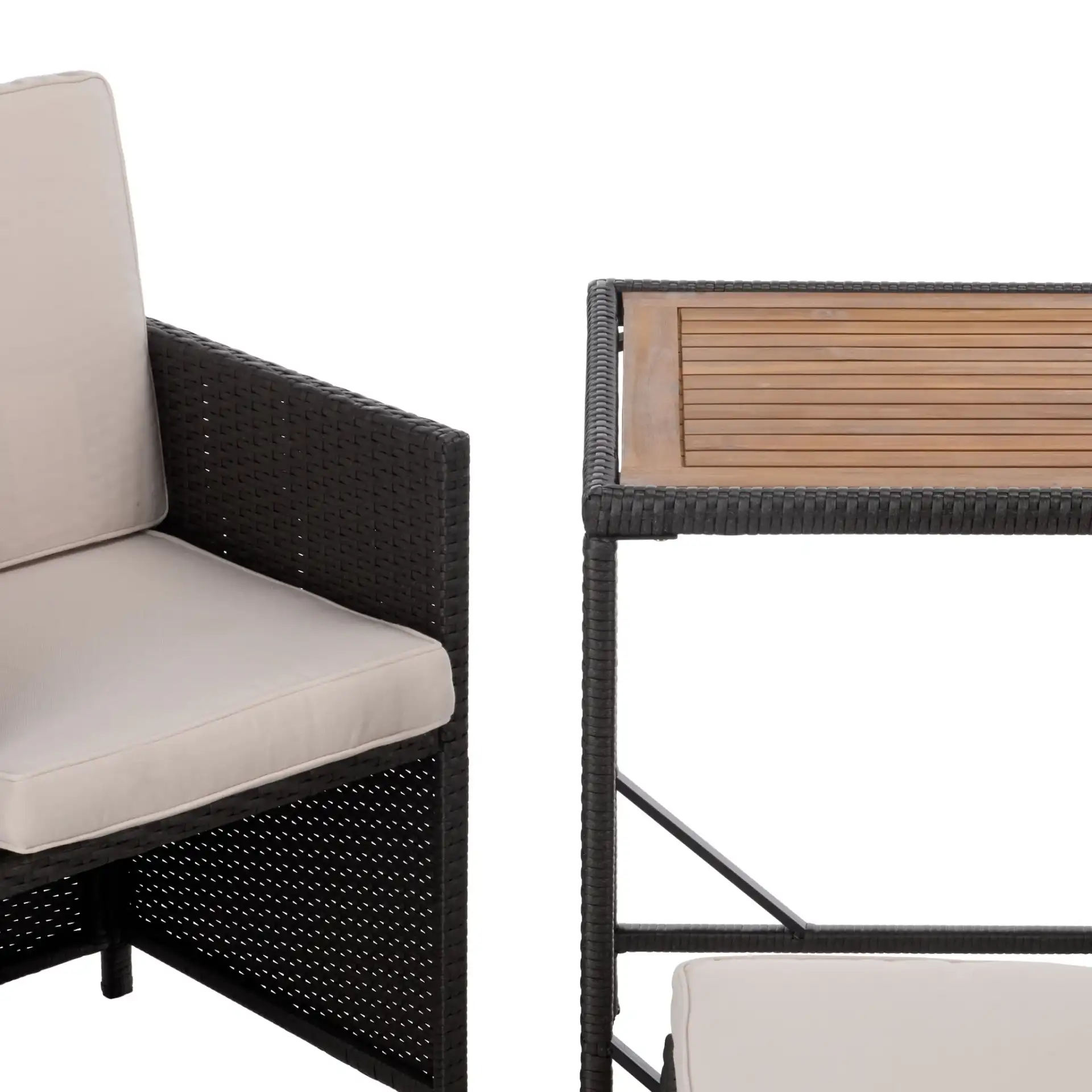 Teller Dining Set in Black / Gray in a styled room