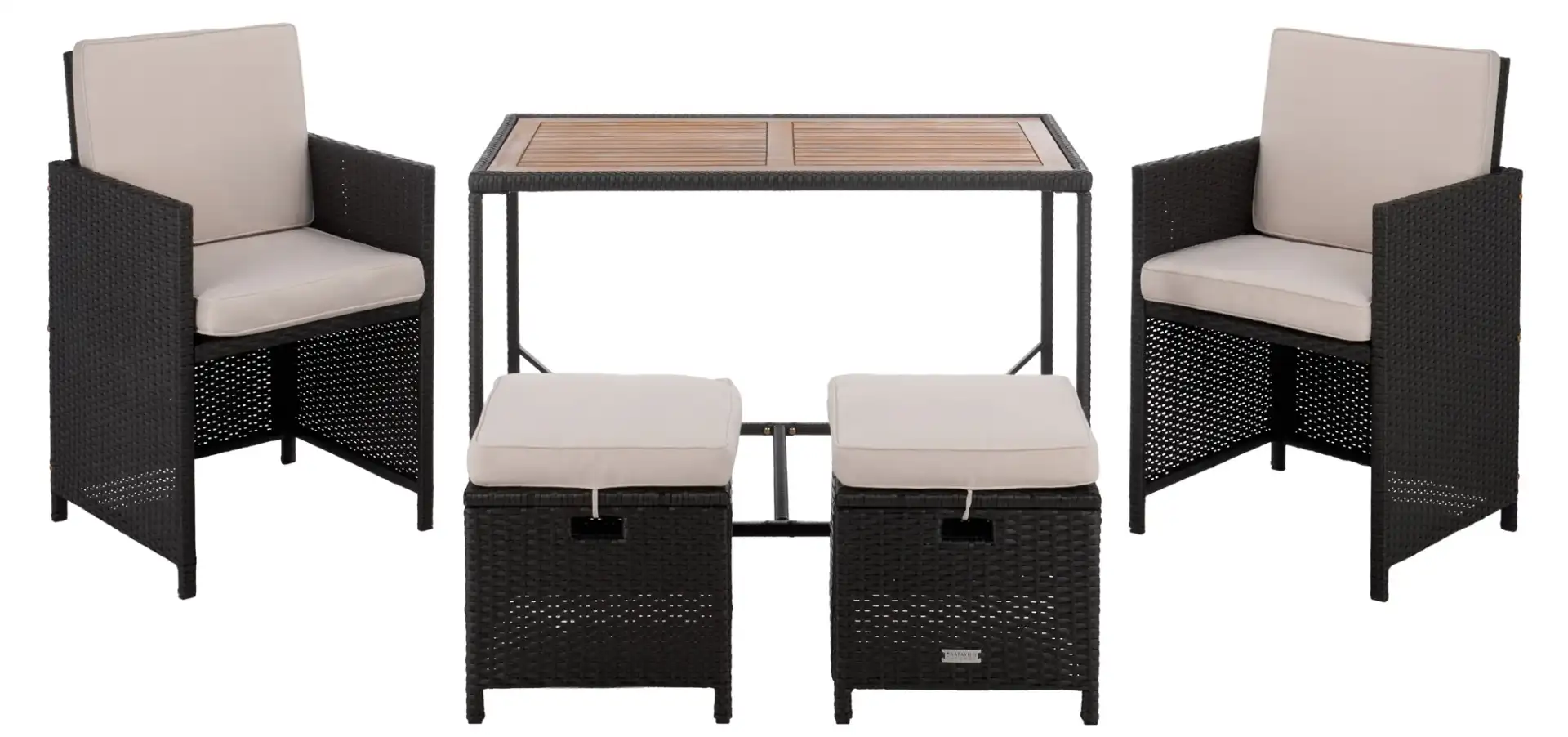Teller Dining Set in Black / Gray