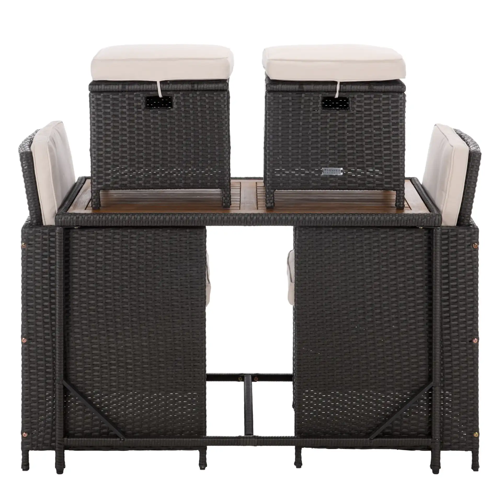 Teller Dining Set in Black / Gray, detail view