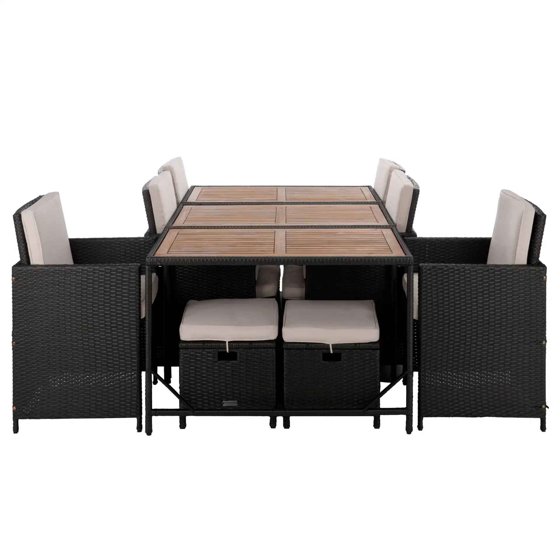 Teller Dining Set in Black / Gray, detail view