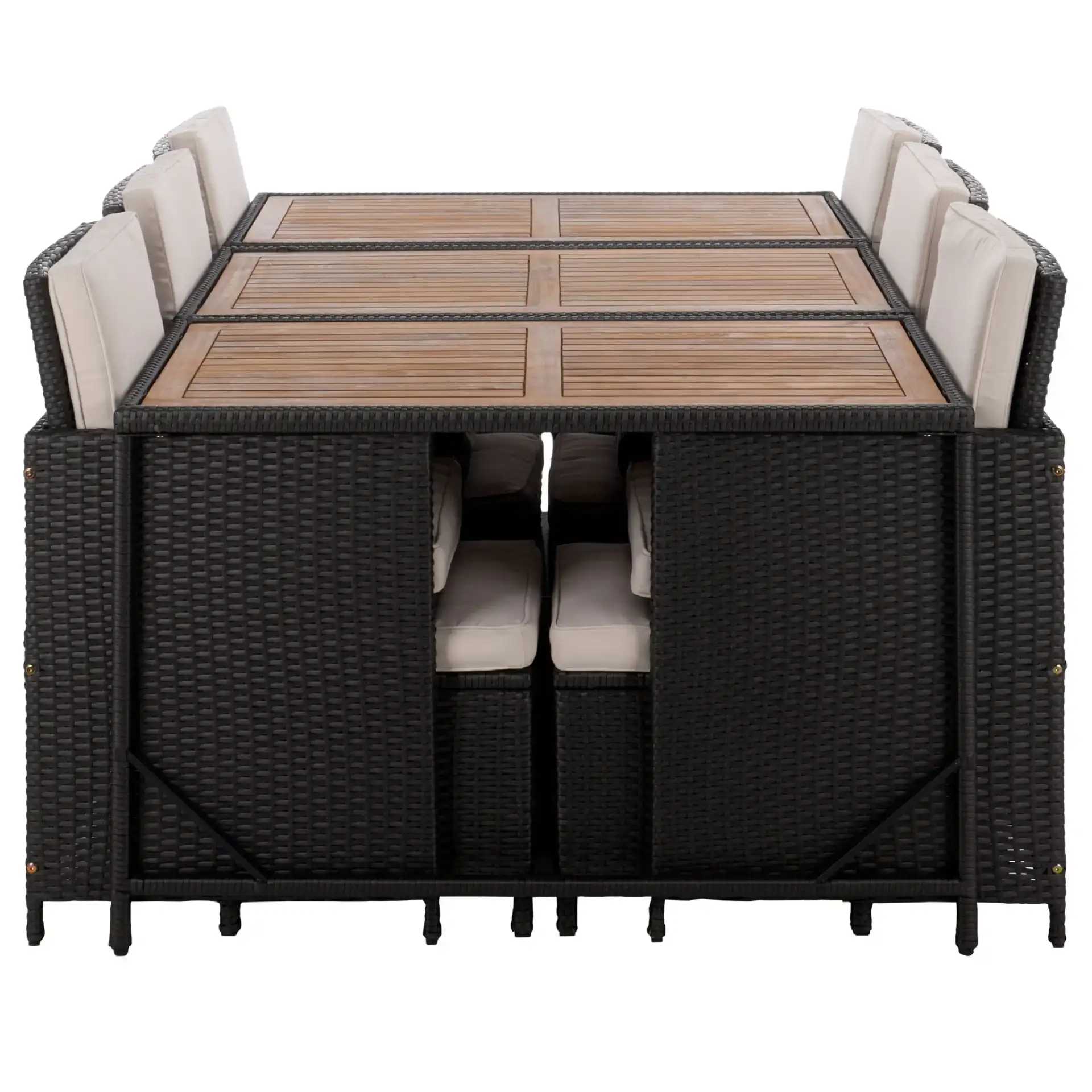 Teller Dining Set in Black / Gray, detail view