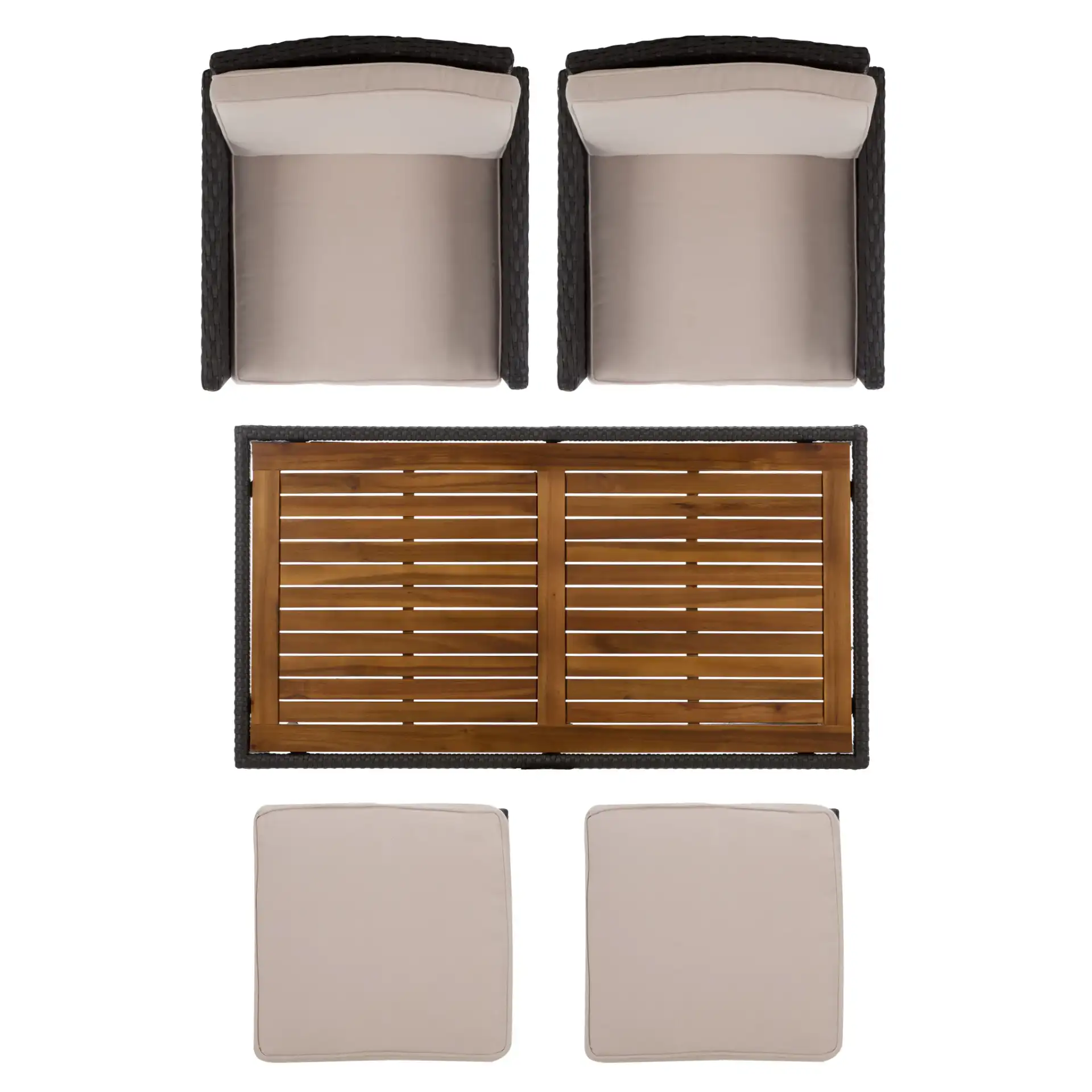 Teller Dining Set in Black / Gray, detail view