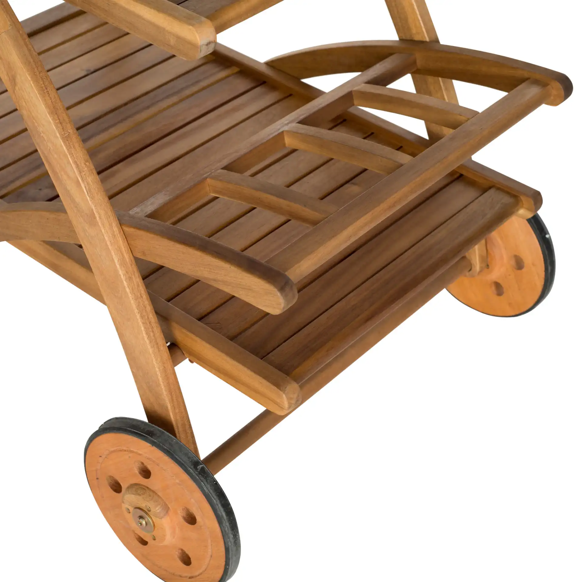 Lodi Tea Cart in Natural in a styled room