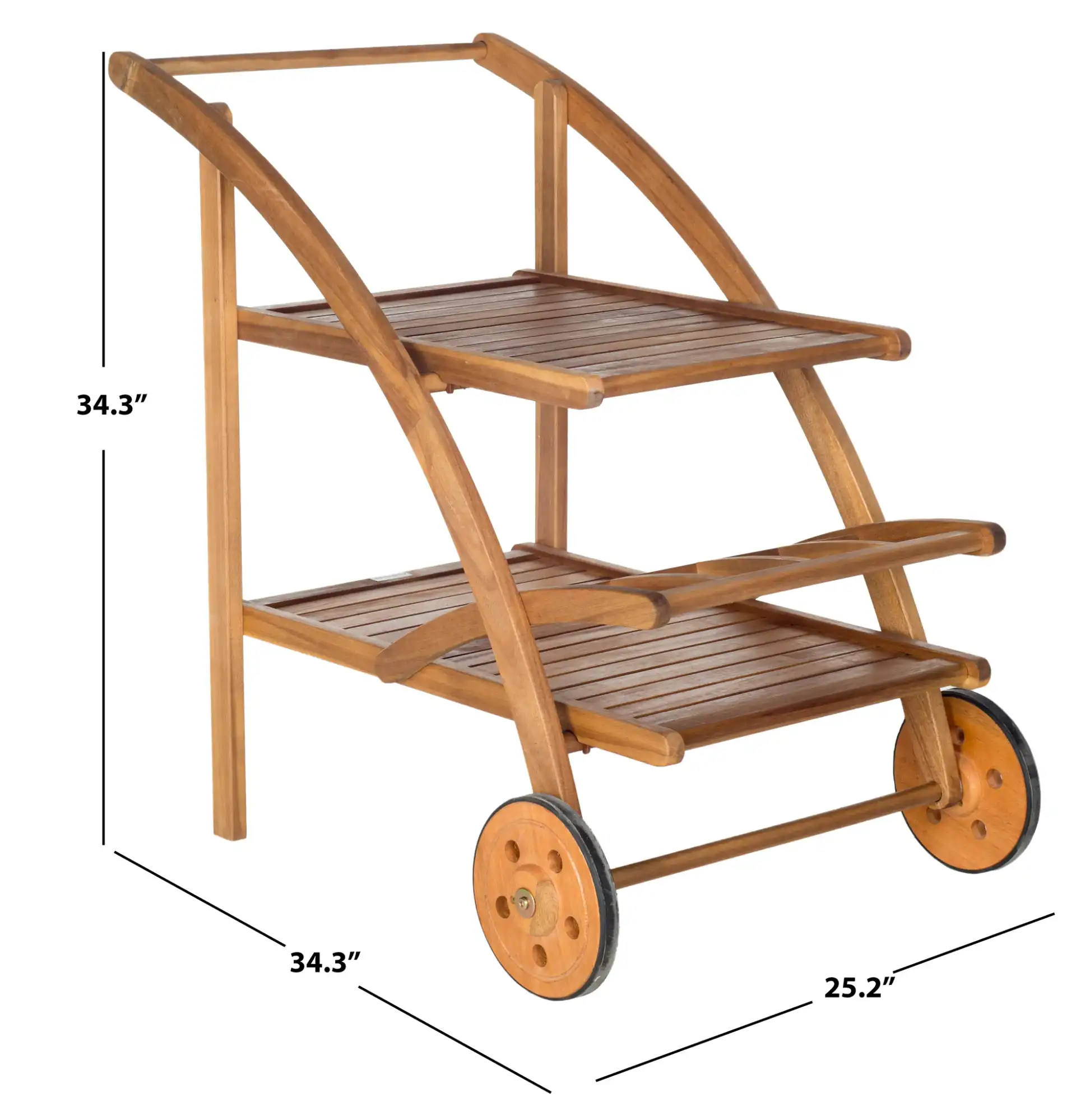 Lodi Tea Cart in Natural, detail view