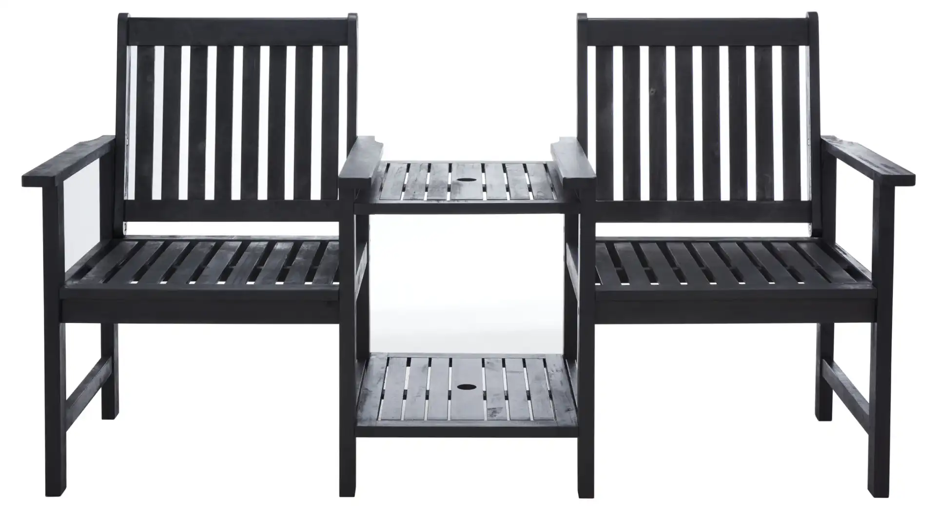 Brea Twin Seat Bench in Black