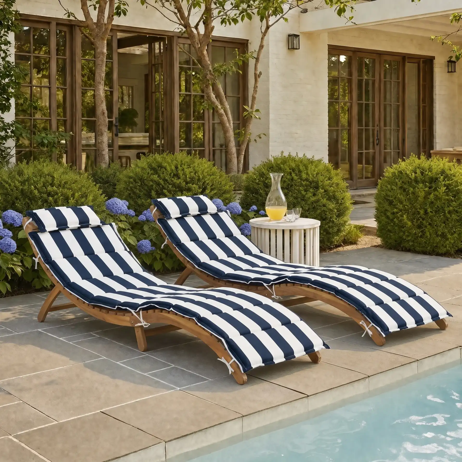 Pacifica Three-Piece Lounge Set in Black Wood / Beige, detail view