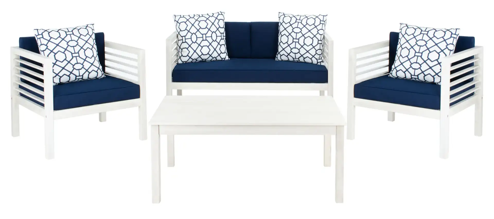 White / Navy Blue