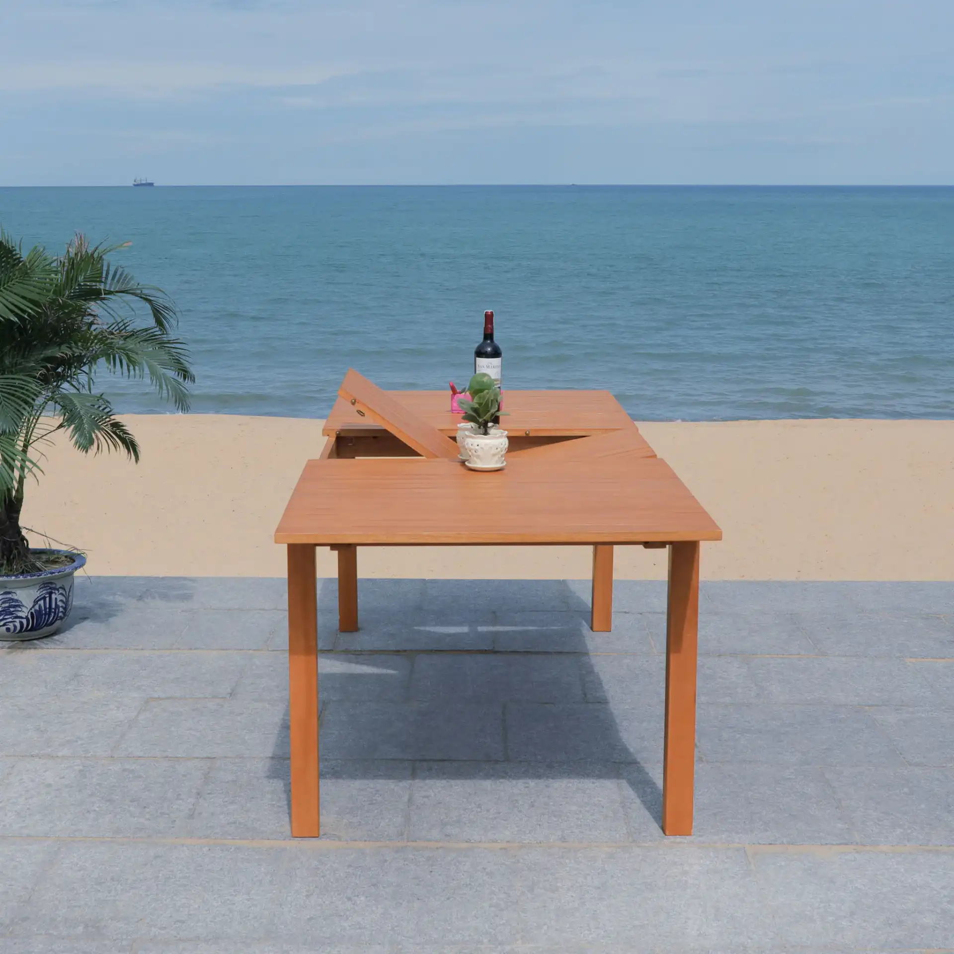 Marson Dining Table in Natural in a styled room