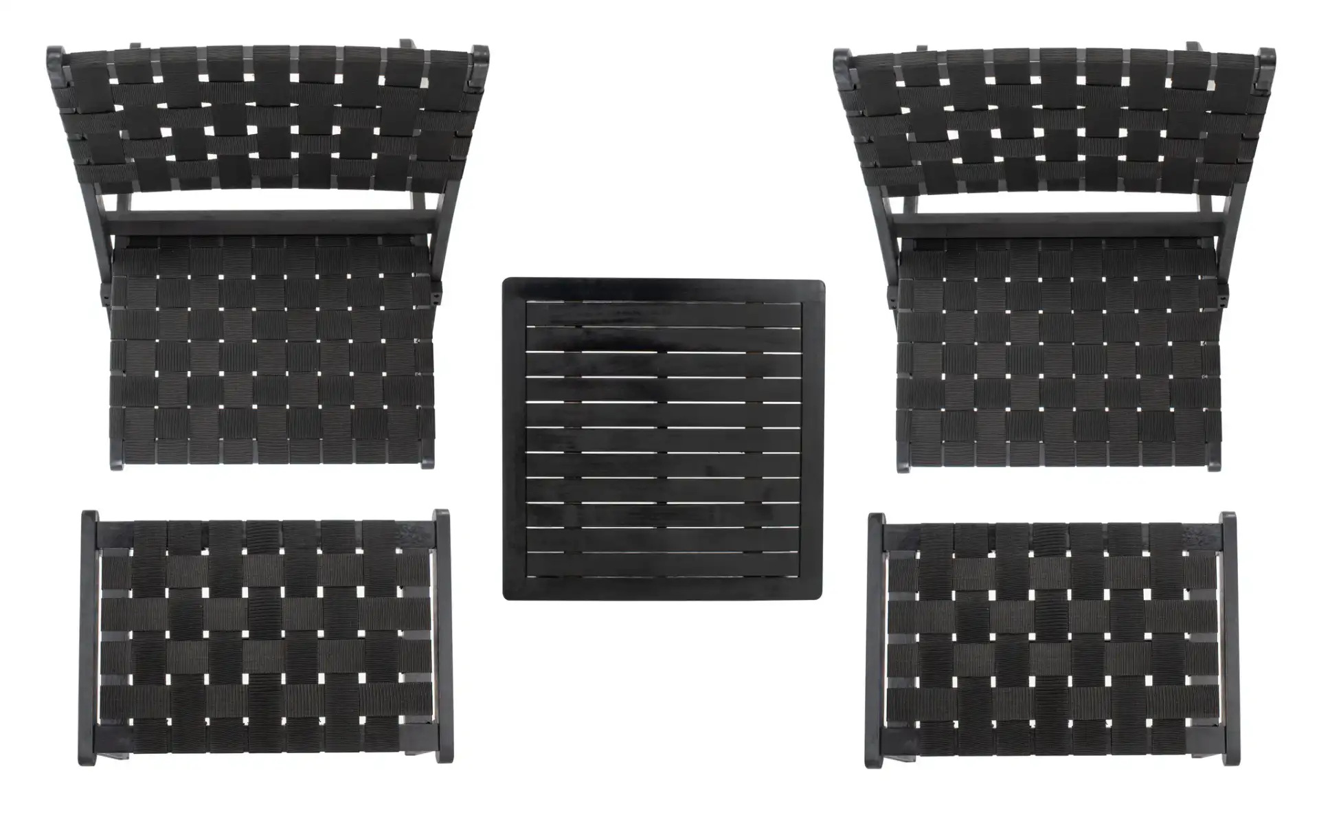 Darryl Five-Piece Living Set in Black, detail view