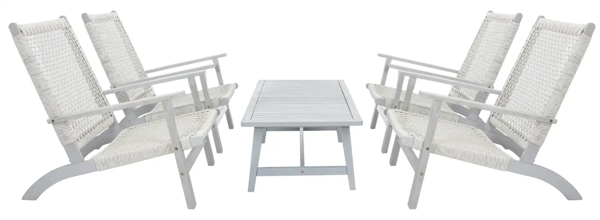 Deven Five-Piece Living Set in Gray