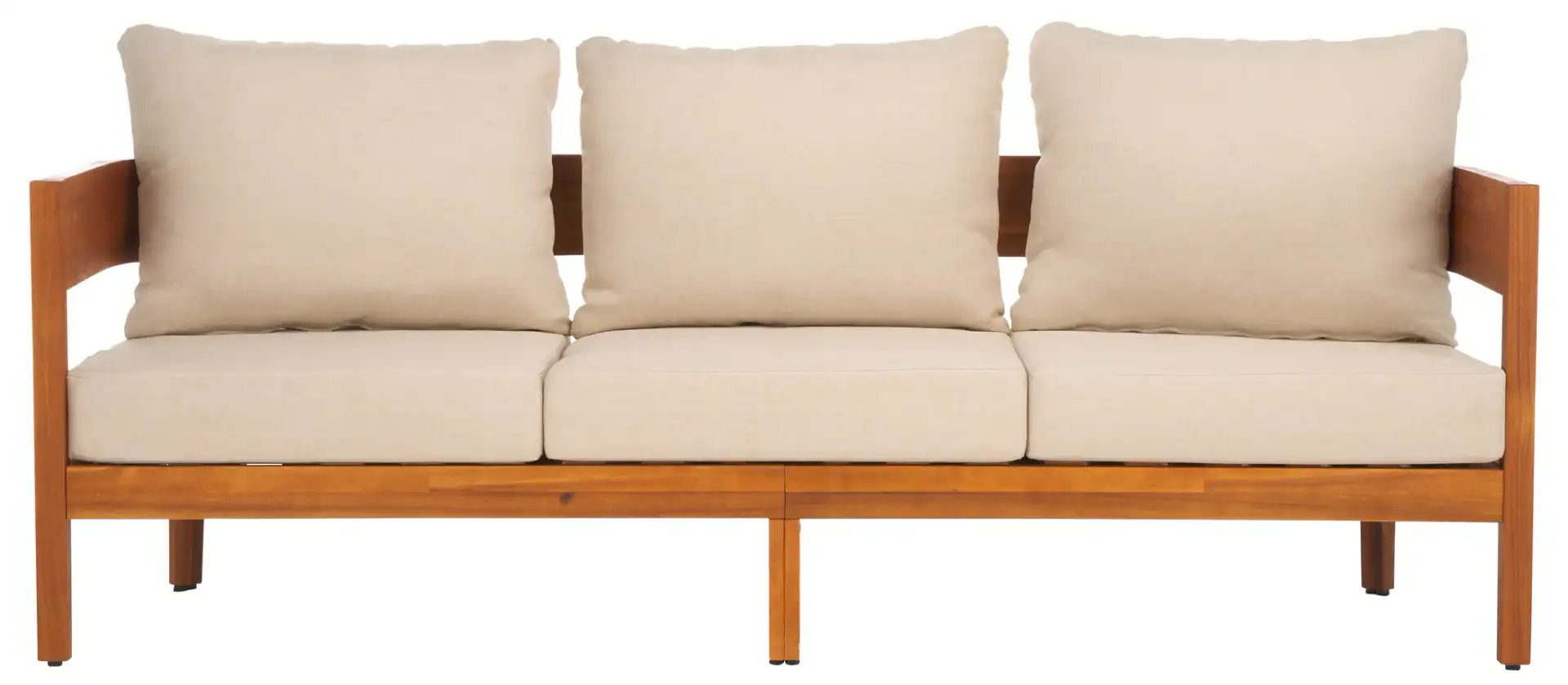Theo Three-Seater Sofa in Natural / Taupe