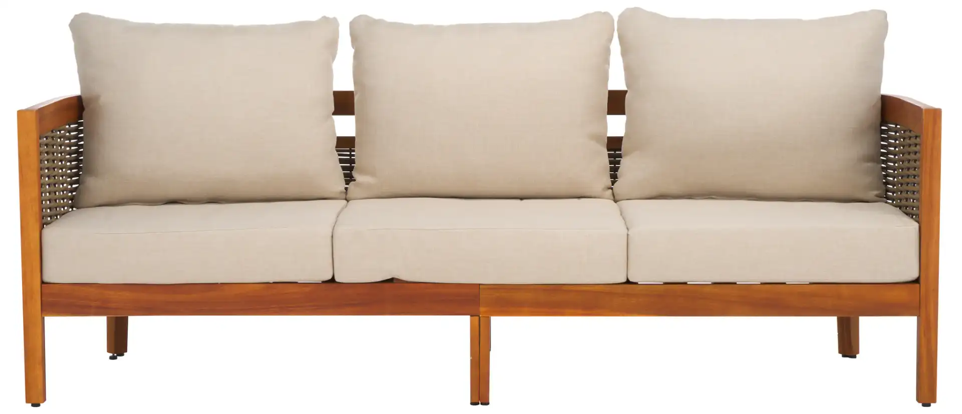 Amanda Three-Seater Sofa in Natural / Taupe