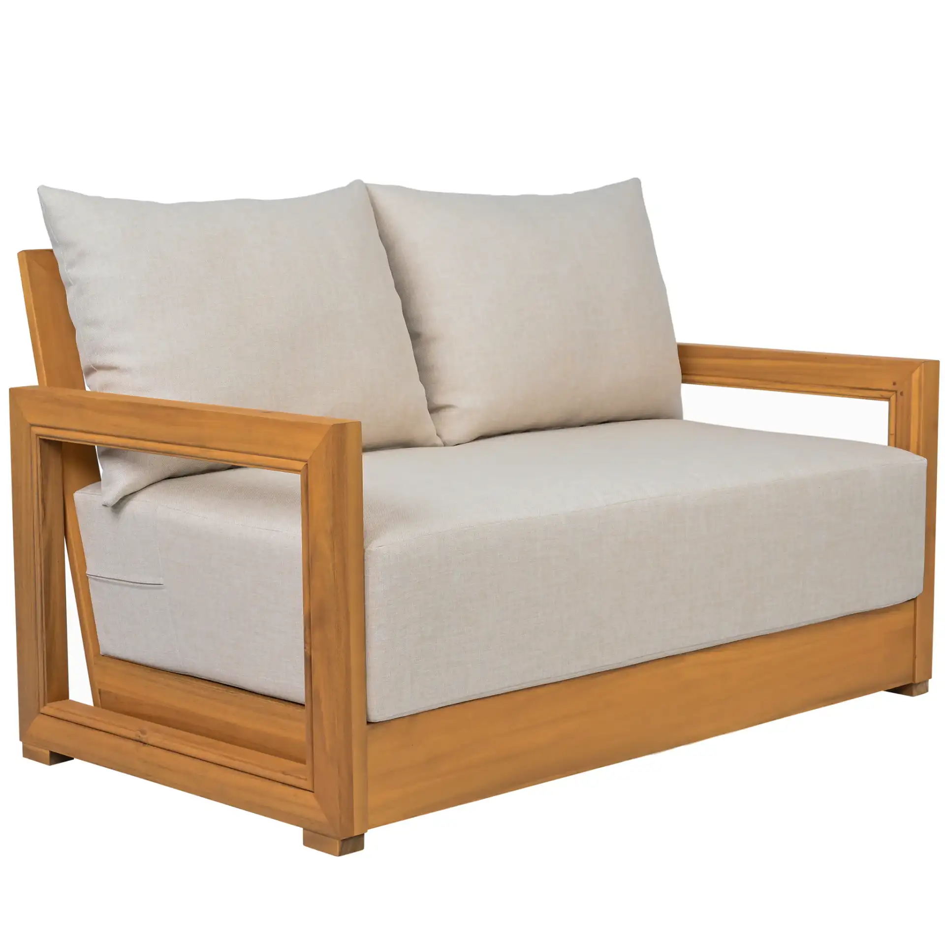 Jackson Two-Seat Sofa in Natural / Taupe, detail view