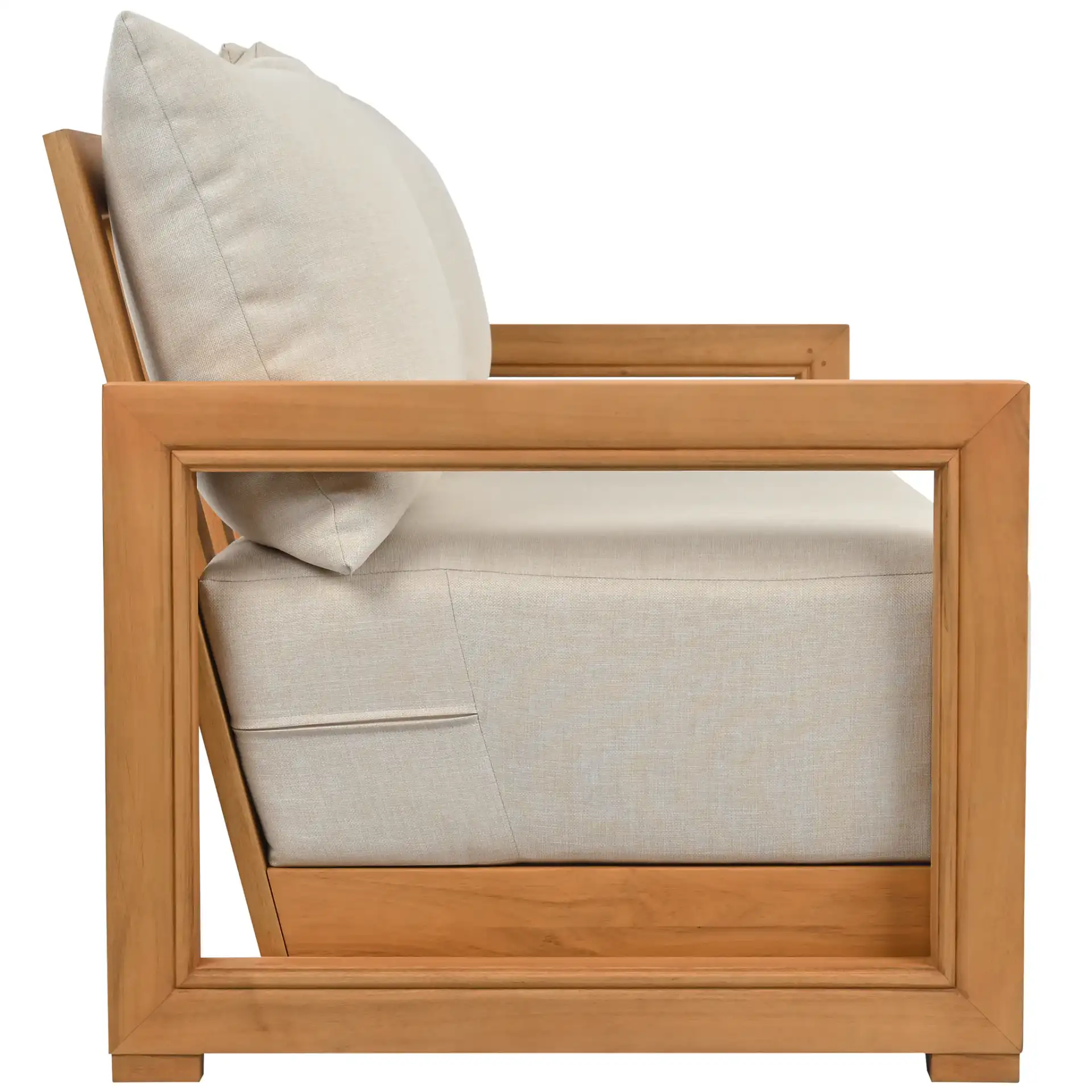 Jackson Two-Seat Sofa in Natural / Taupe, detail view