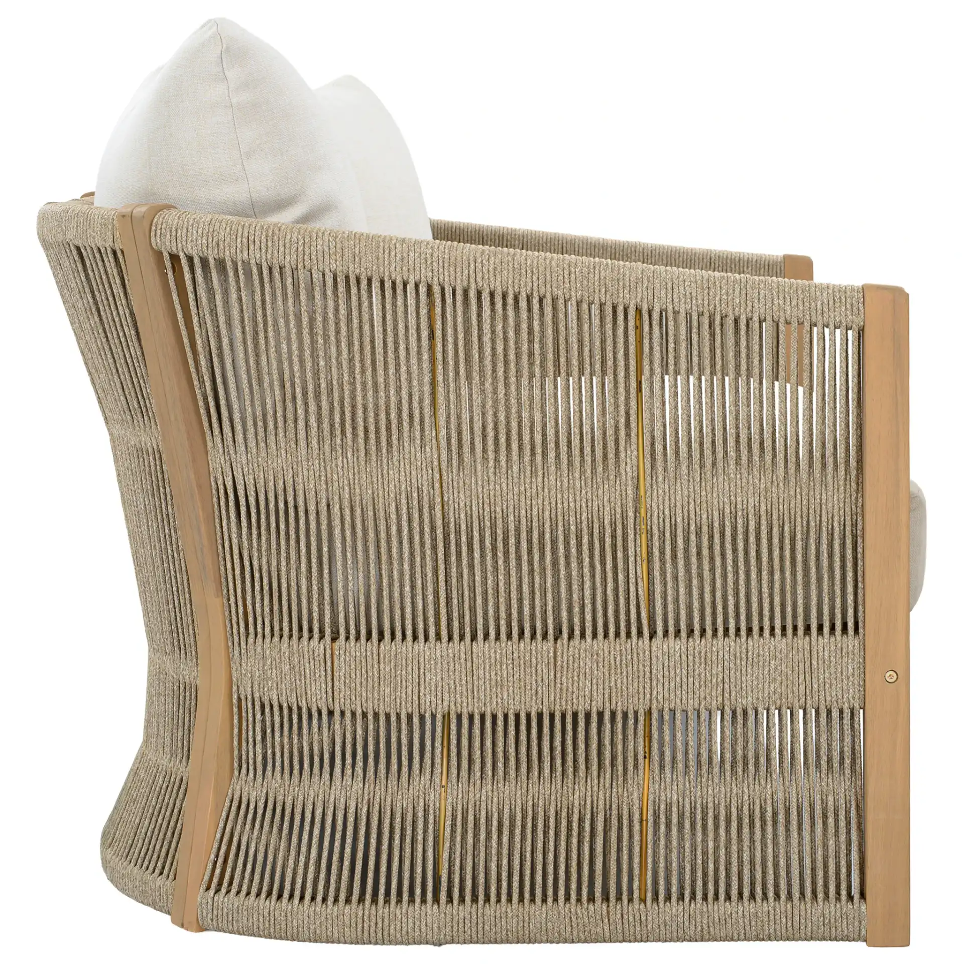 Bella Sofa in Oak / Taupe, detail view