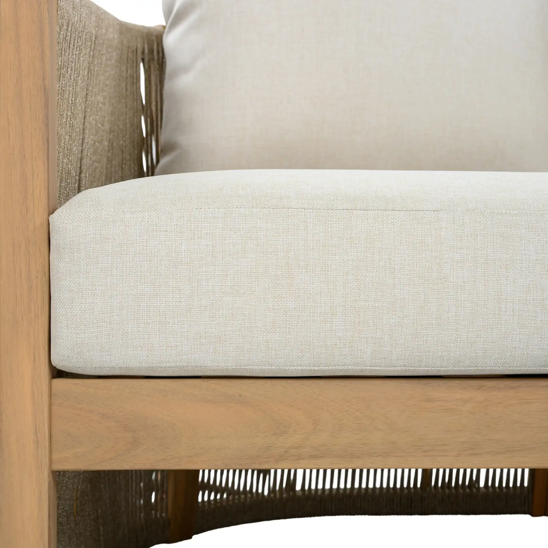 Bella Sofa in Oak / Taupe, detail view