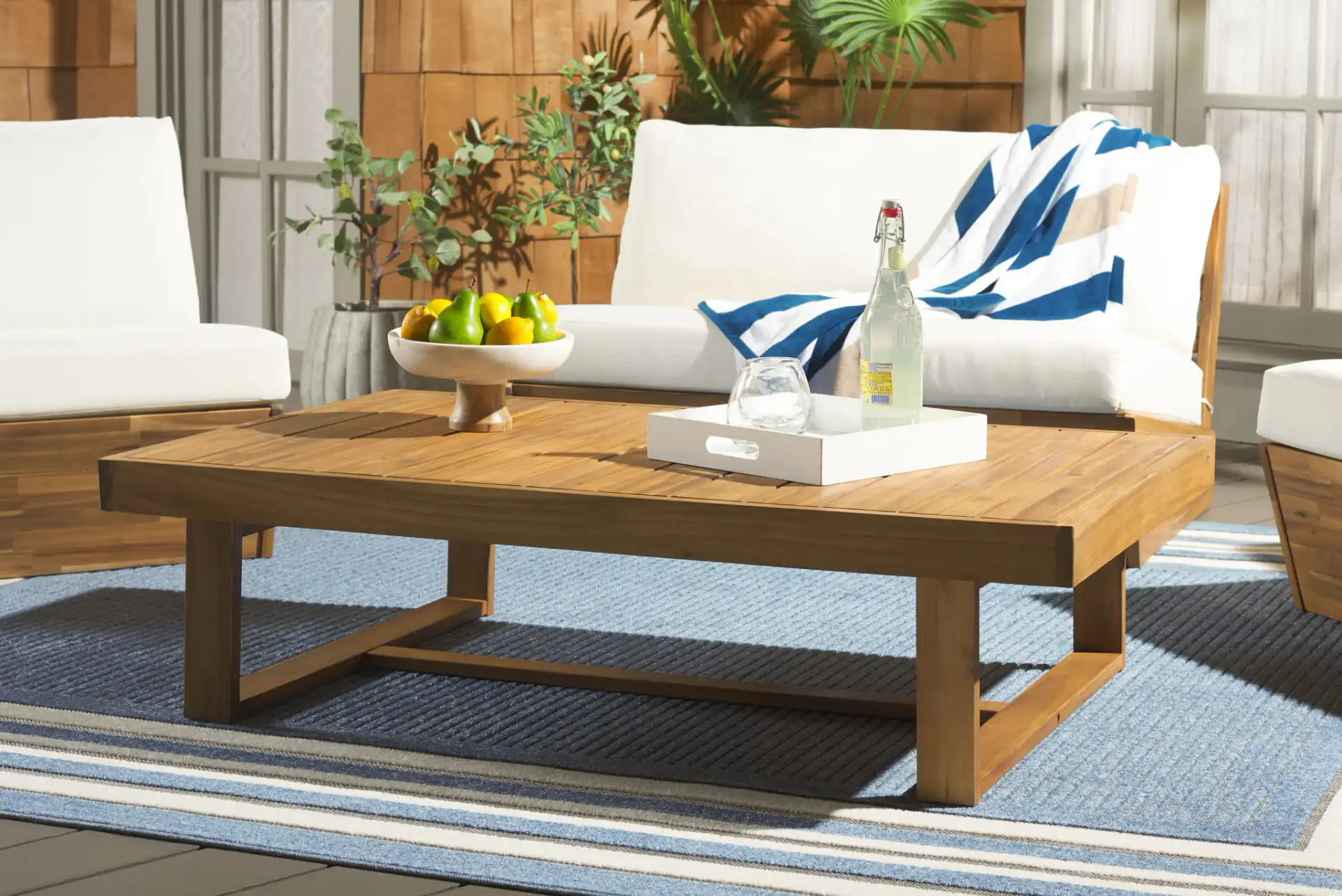 Duncan Coffee Table in Natural in a styled room