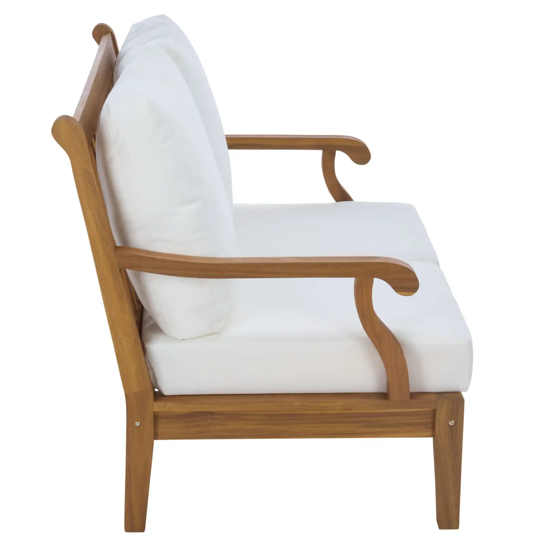 Victoria Loveseat in Natural / Ivory, detail view