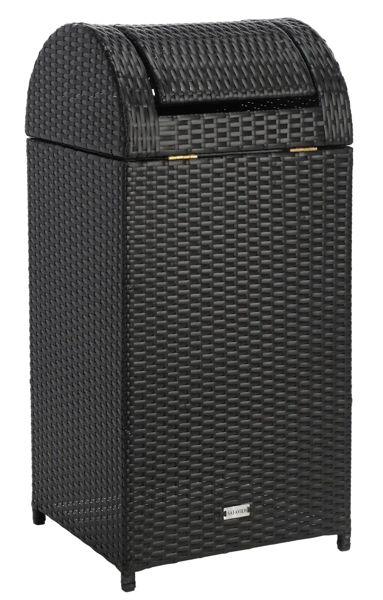 Serapis Trash Bin in Black, detail view