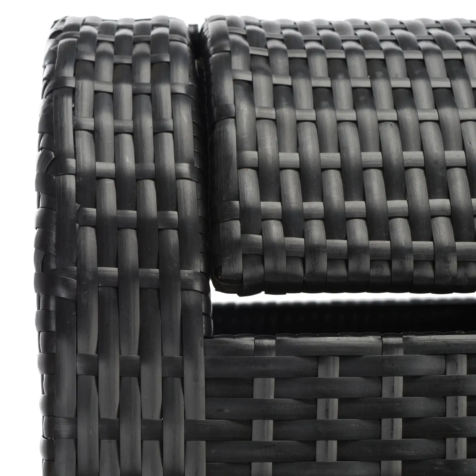 Serapis Trash Bin in Black in a styled room