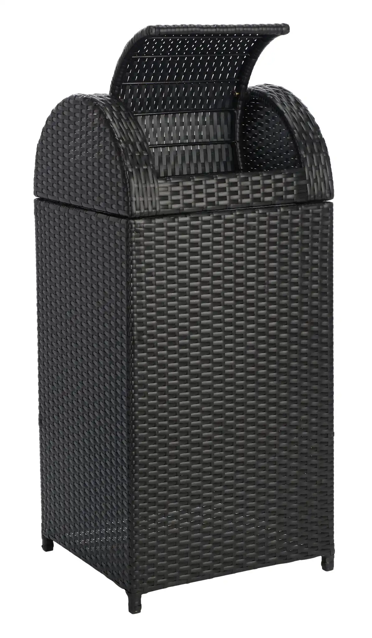 Serapis Trash Bin in Black, detail view
