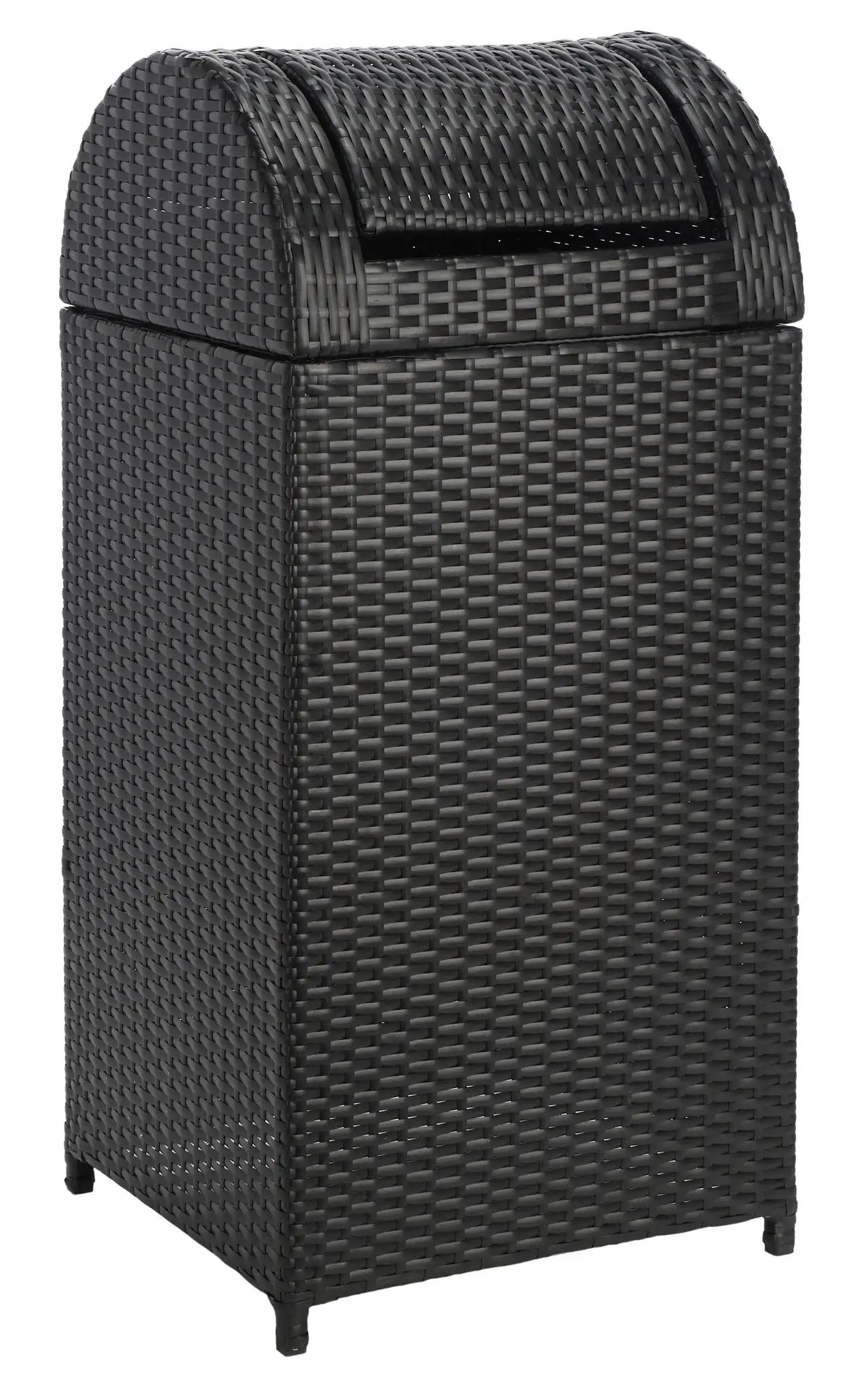 Serapis Trash Bin in Black, detail view
