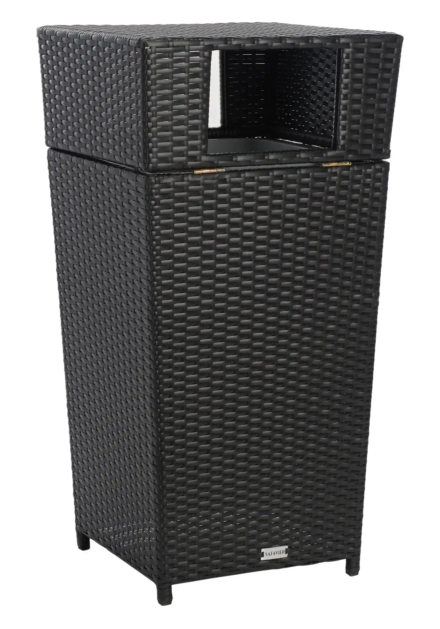 Mazeli Trash Bin in Black, detail view