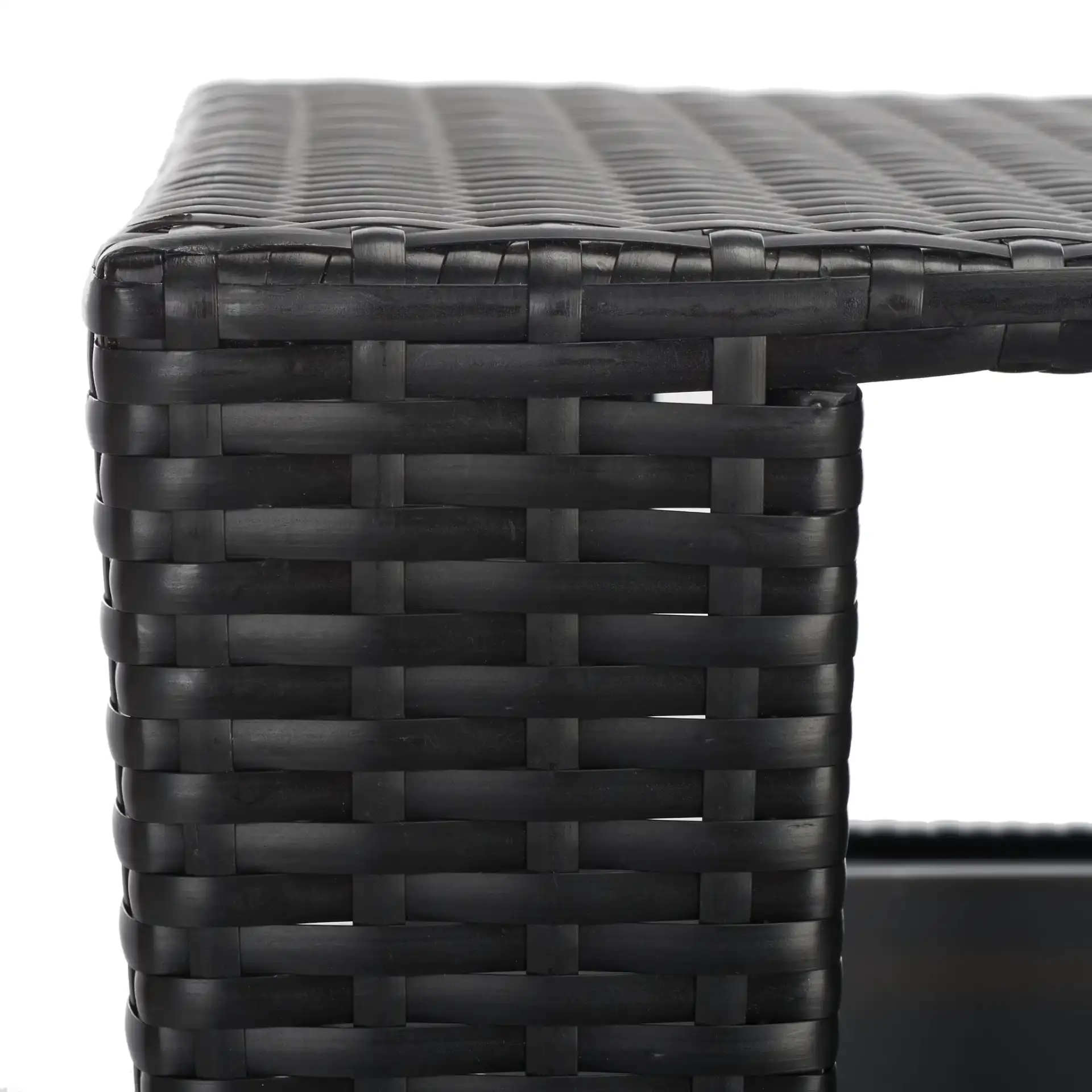 Mazeli Trash Bin in Black in a styled room