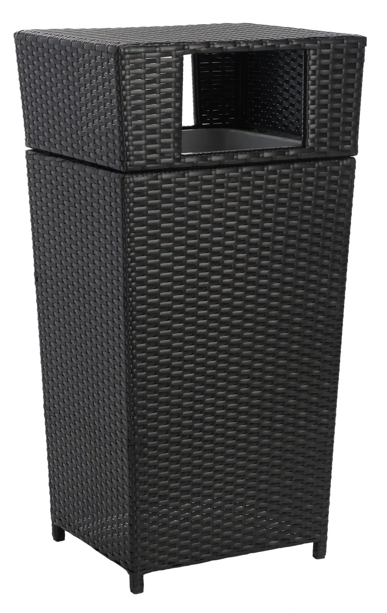 Mazeli Trash Bin in Black, detail view