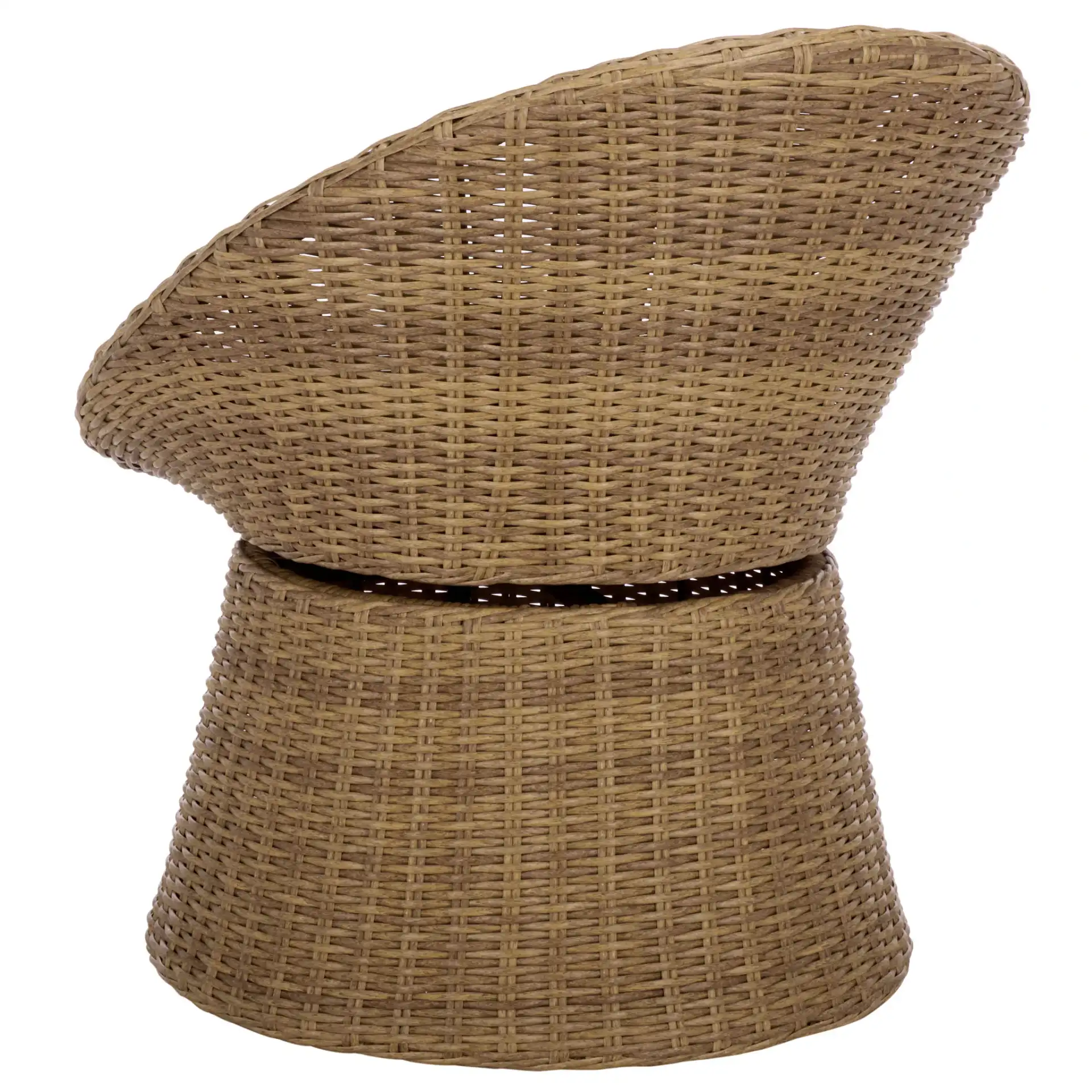 Drew Swivel Chair in Natural / Taupe, detail view