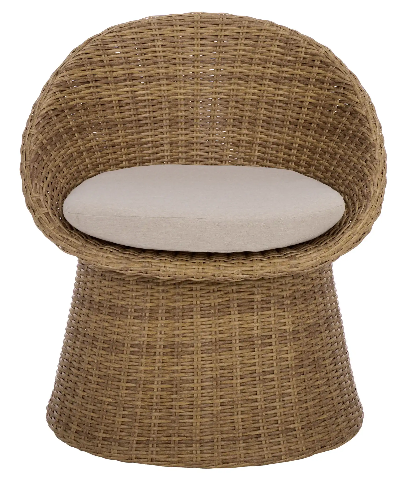 Drew Swivel Chair in Natural / Taupe, detail view