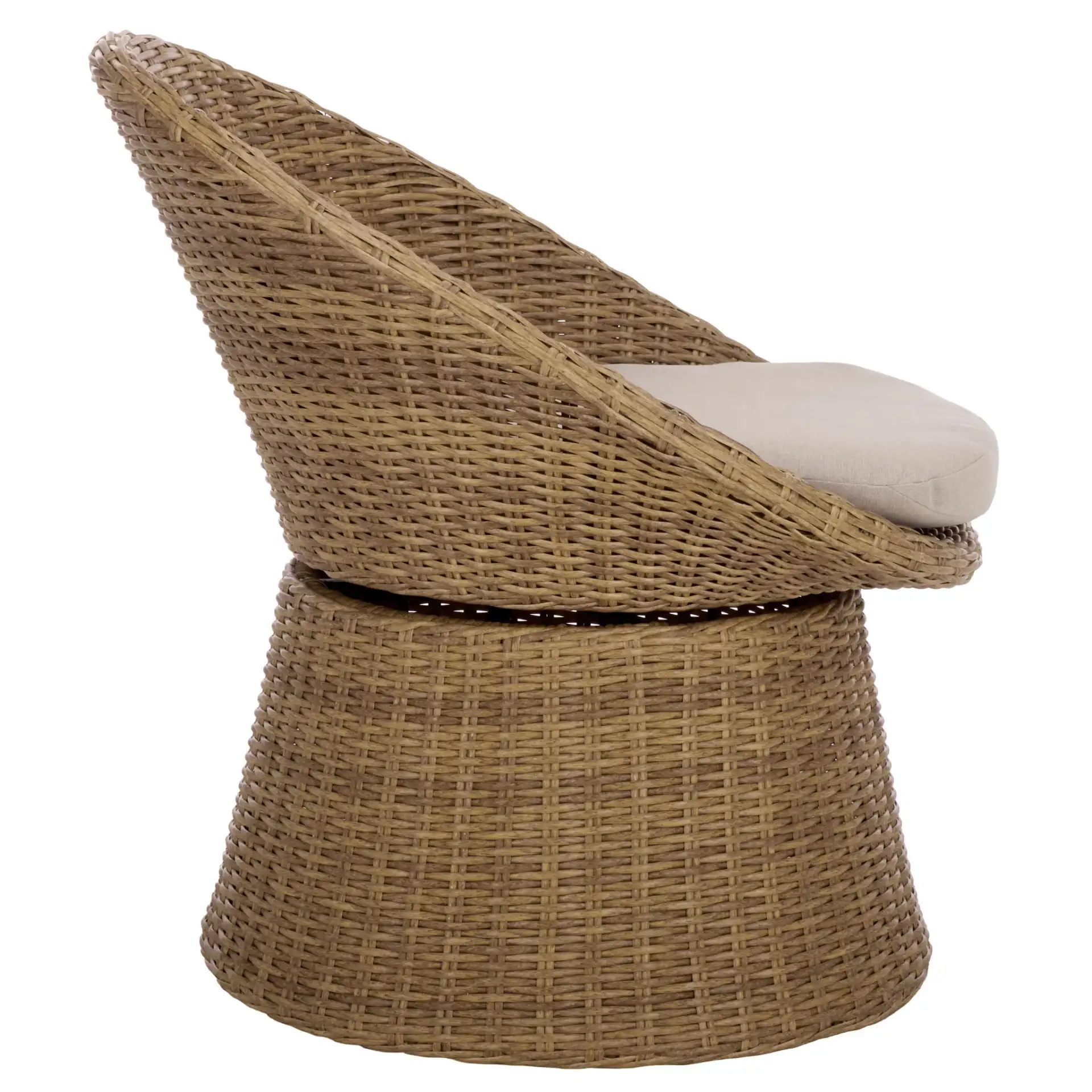 Drew Swivel Chair in Natural / Taupe, detail view