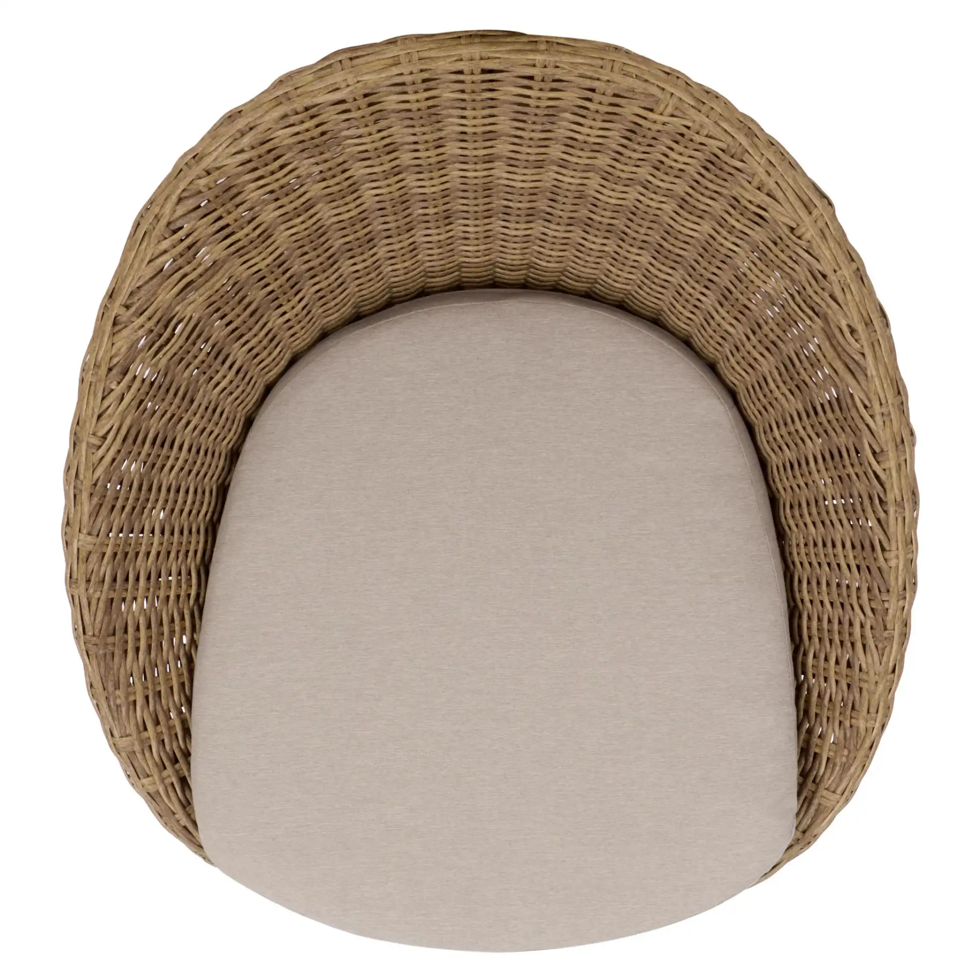 Drew Swivel Chair in Natural / Taupe, detail view