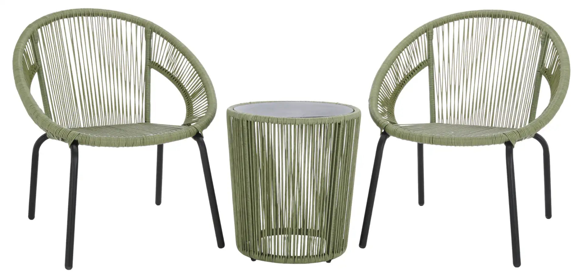 Otto Three-Piece Set in Green / Black