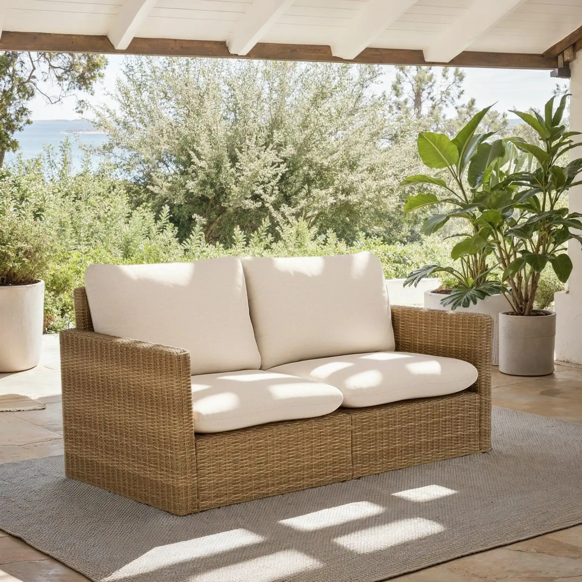 Emma Sofa in Natural / Taupe in a styled room