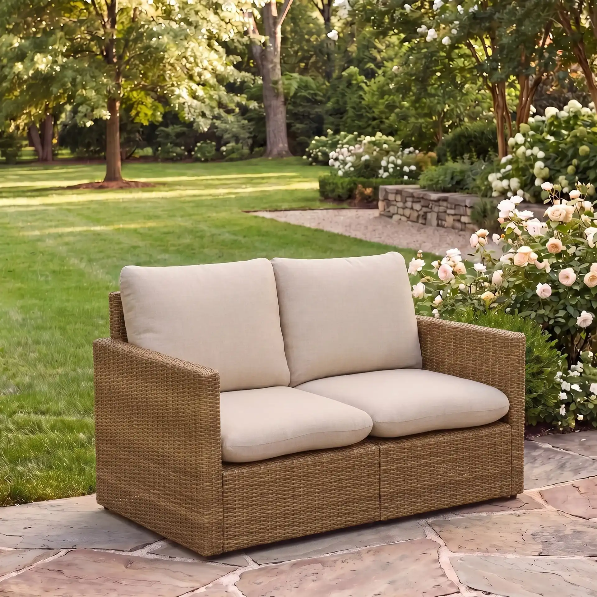 Emma Sofa in Natural / Taupe in a styled room