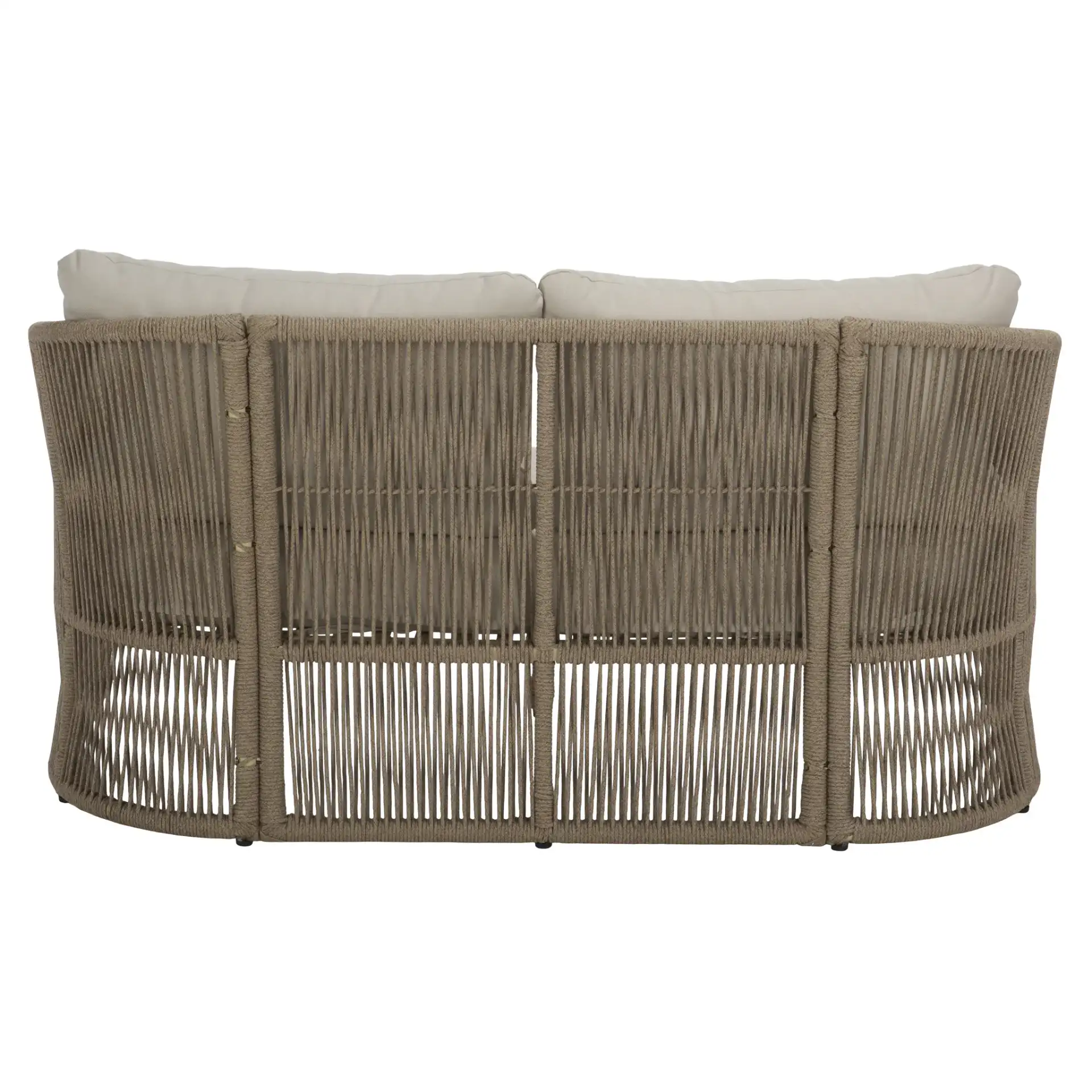 Gillian Loveseat in Heather Tan / Ivory, detail view