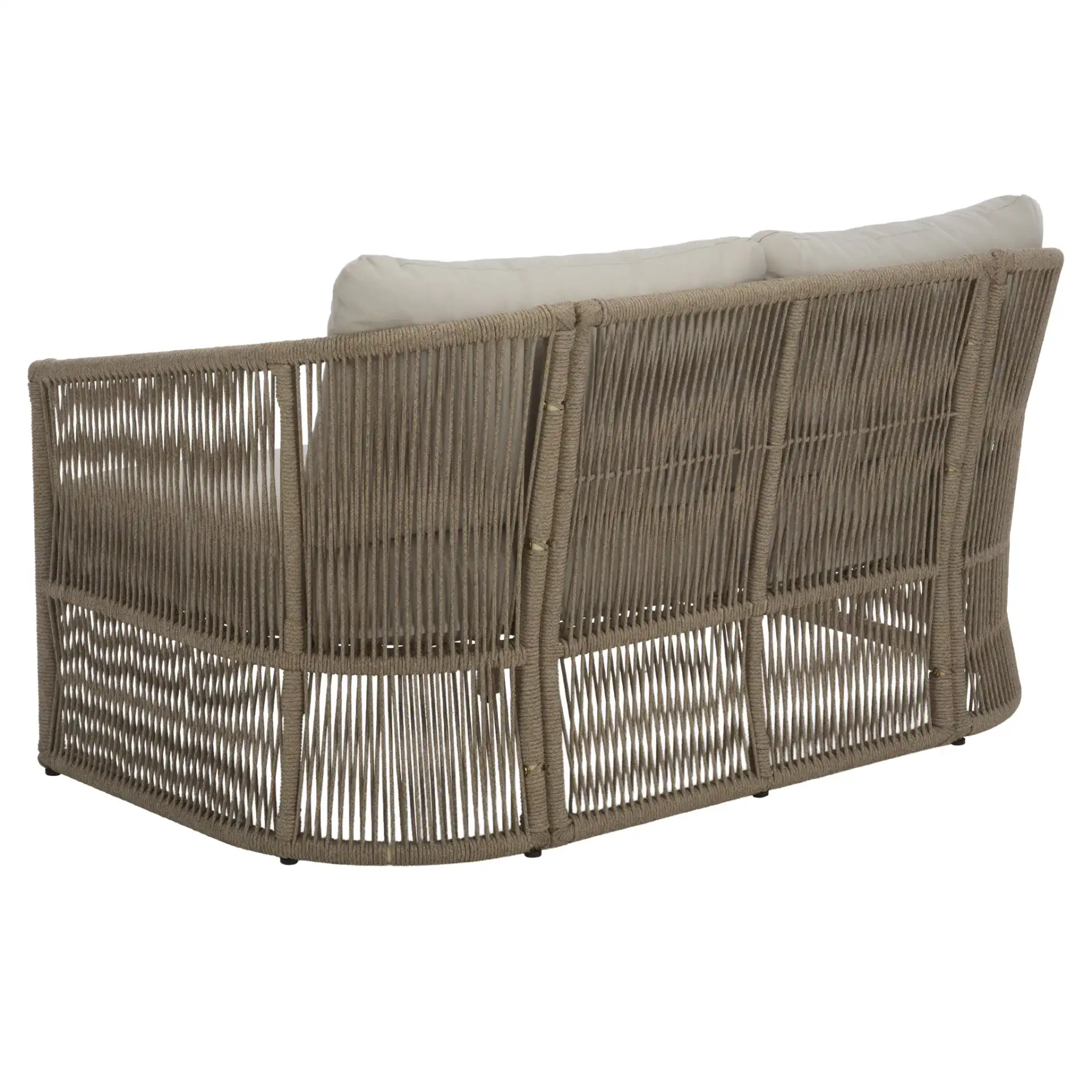 Gillian Loveseat in Heather Tan / Ivory, detail view