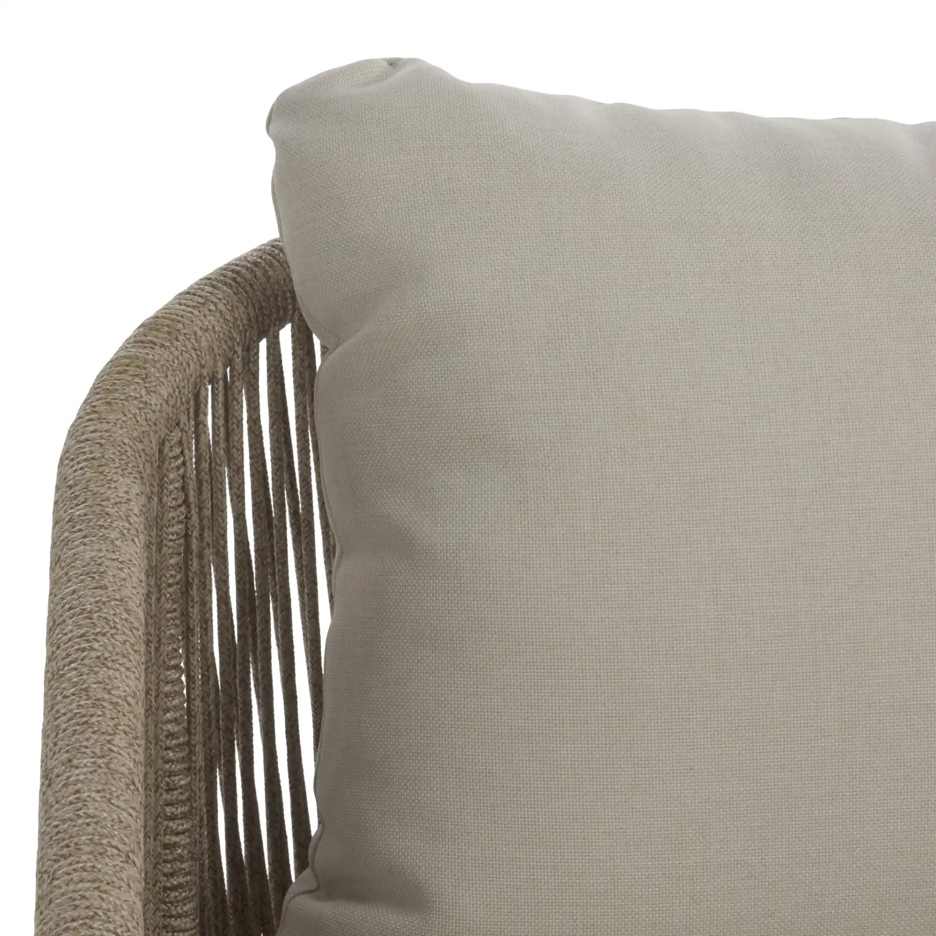 Gillian Loveseat in Heather Tan / Ivory in a styled room
